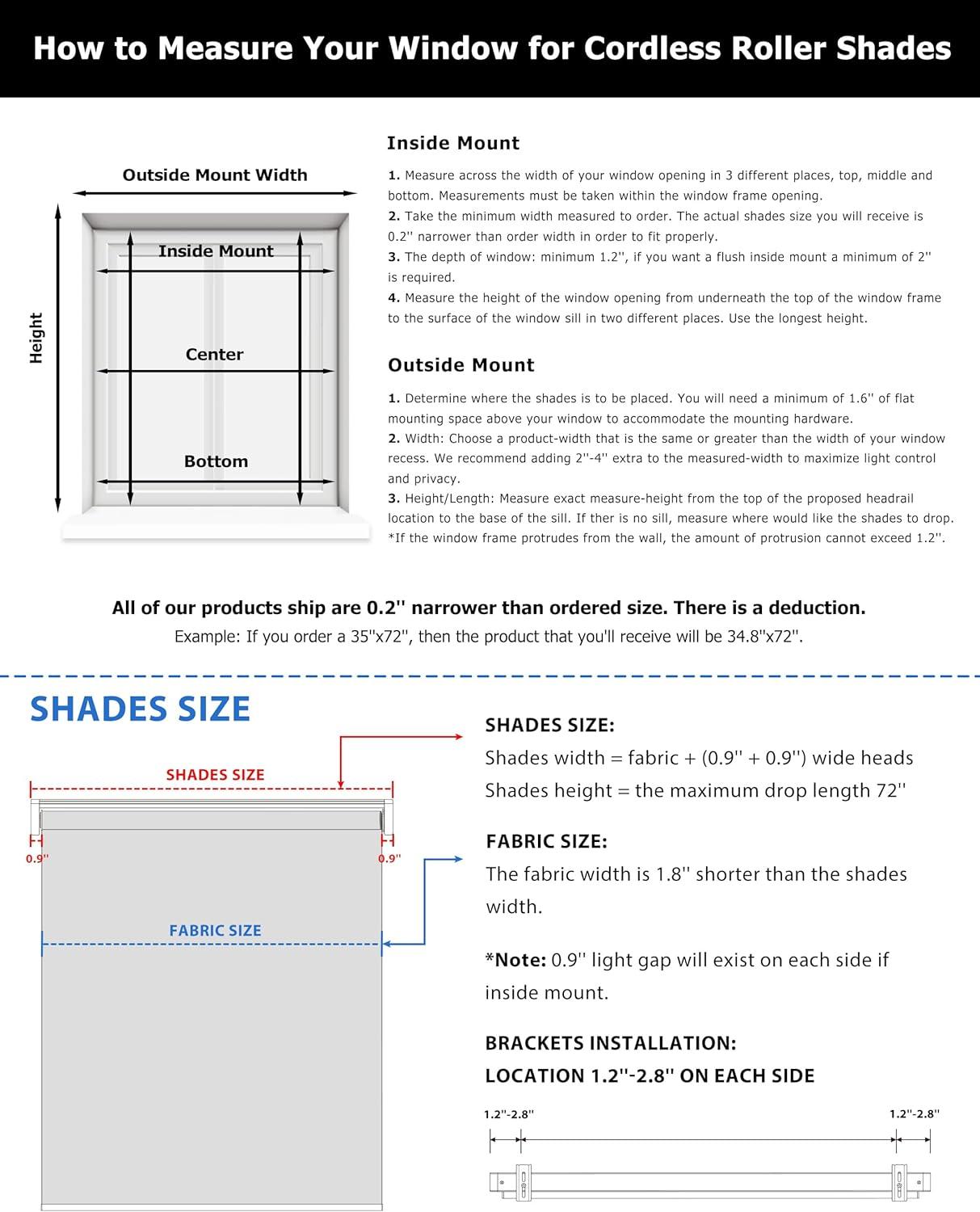 Muanna Cordless Cellular Shades No Tools No Drill Blackout Cellular Blinds for Window Size 25'' W x 48'' H, Silver White