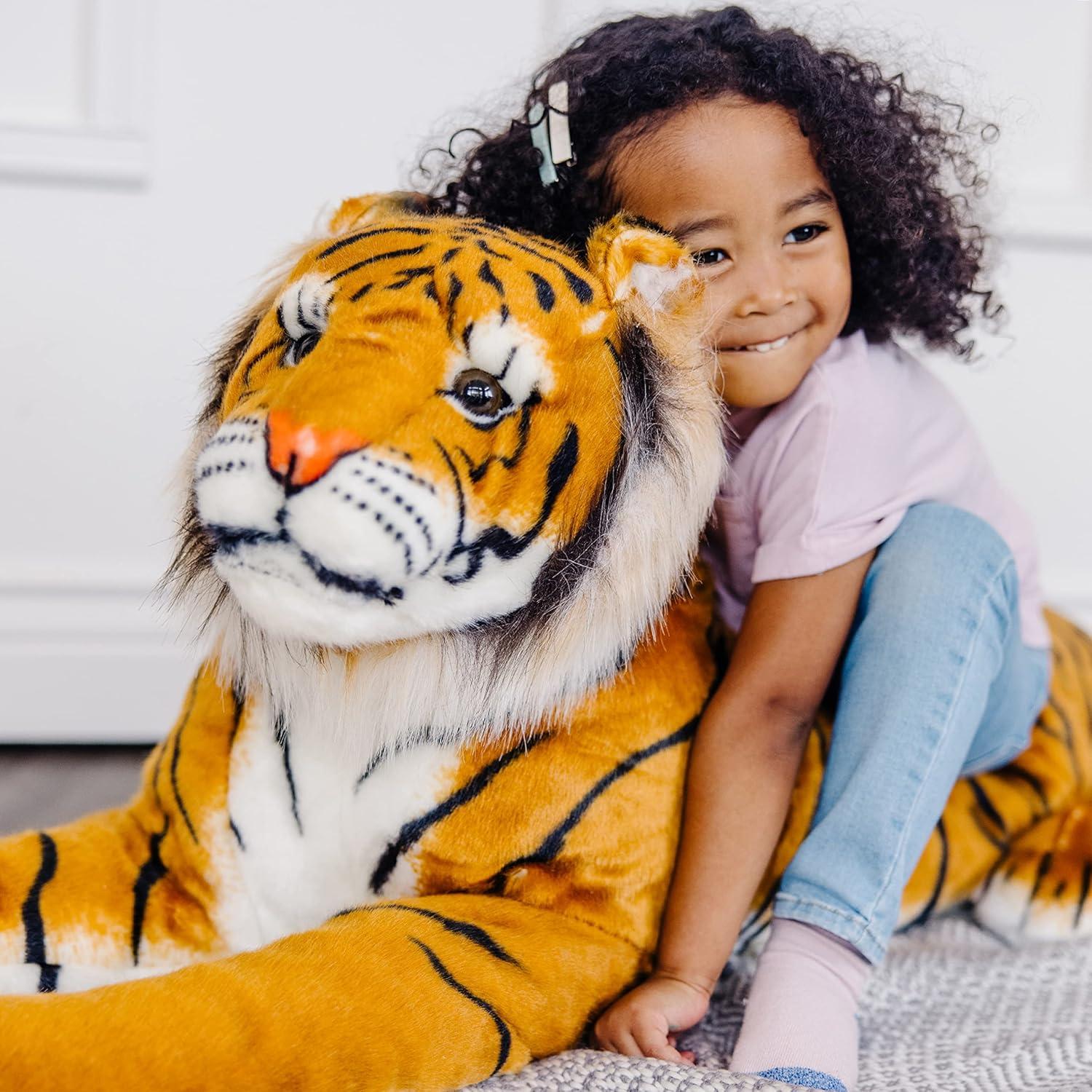Melissa & Doug Giant Tiger - Lifelike Stuffed Animal, Over 5 Feet Long (Includes Tail)