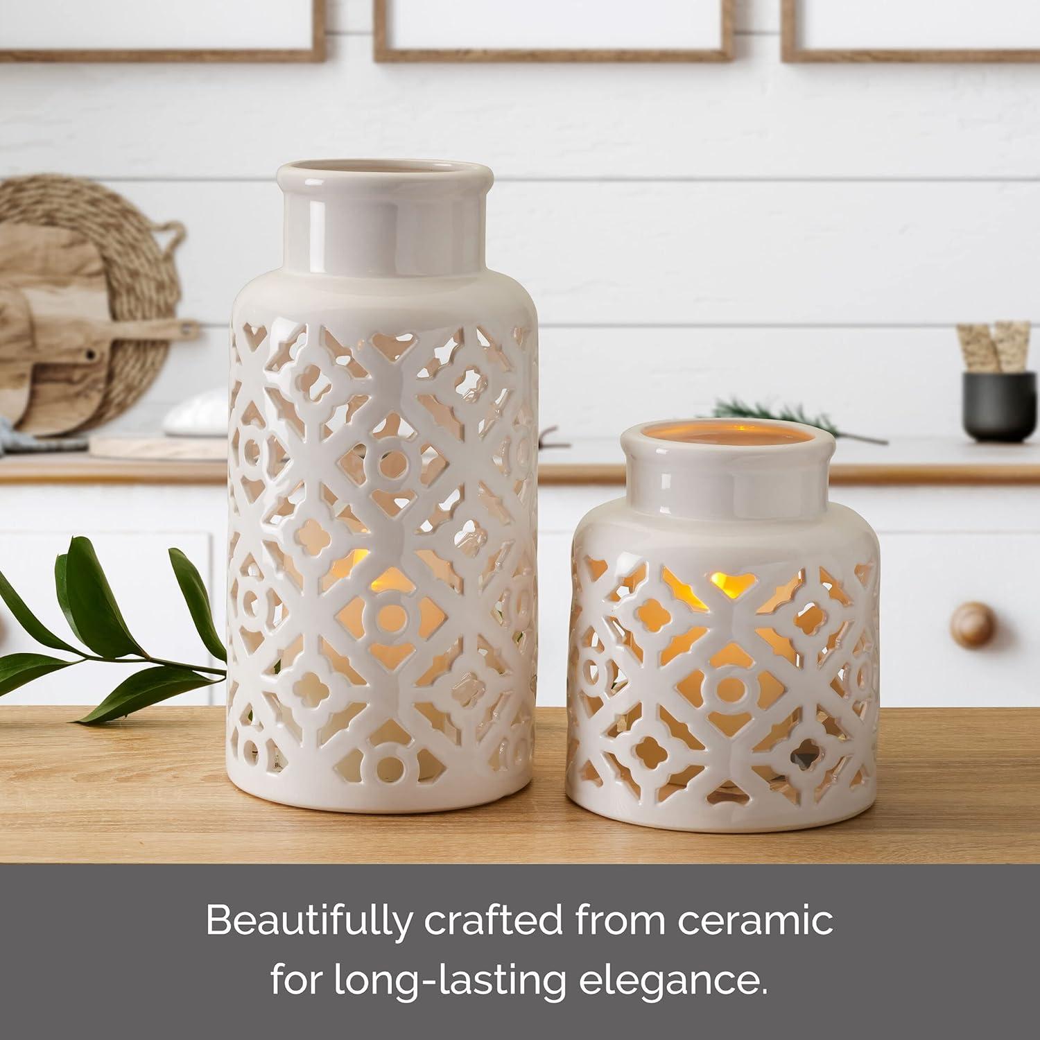 Elements Elements 2 Piece Ceramic Table Vase Set