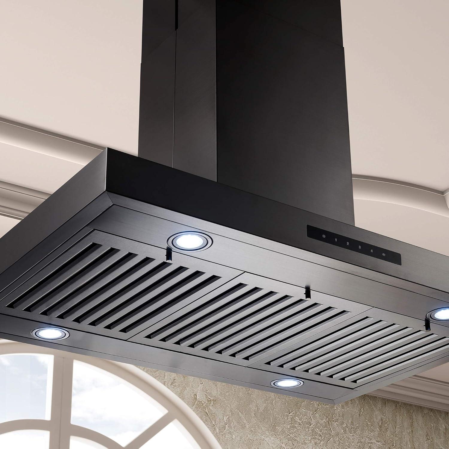 36" 400 CFM Convertible Island Range Hood