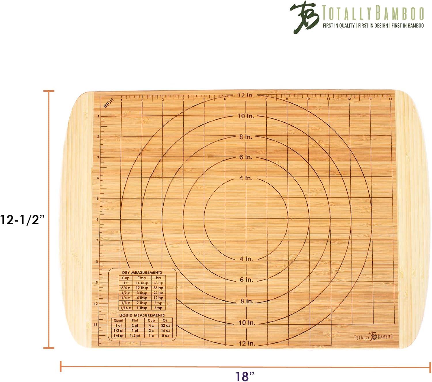 Reversible Bamboo Carving and Baking Board with Juice Grooves