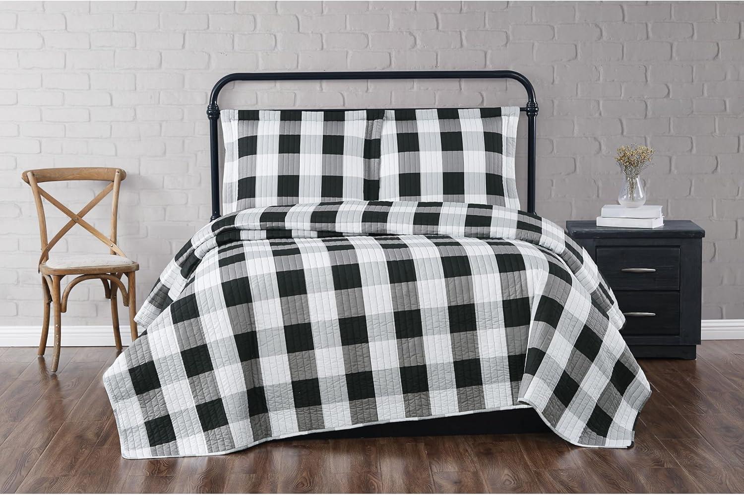 Truly Soft Buffalo Plaid Farmhouse / Country Plaid Quilt Set