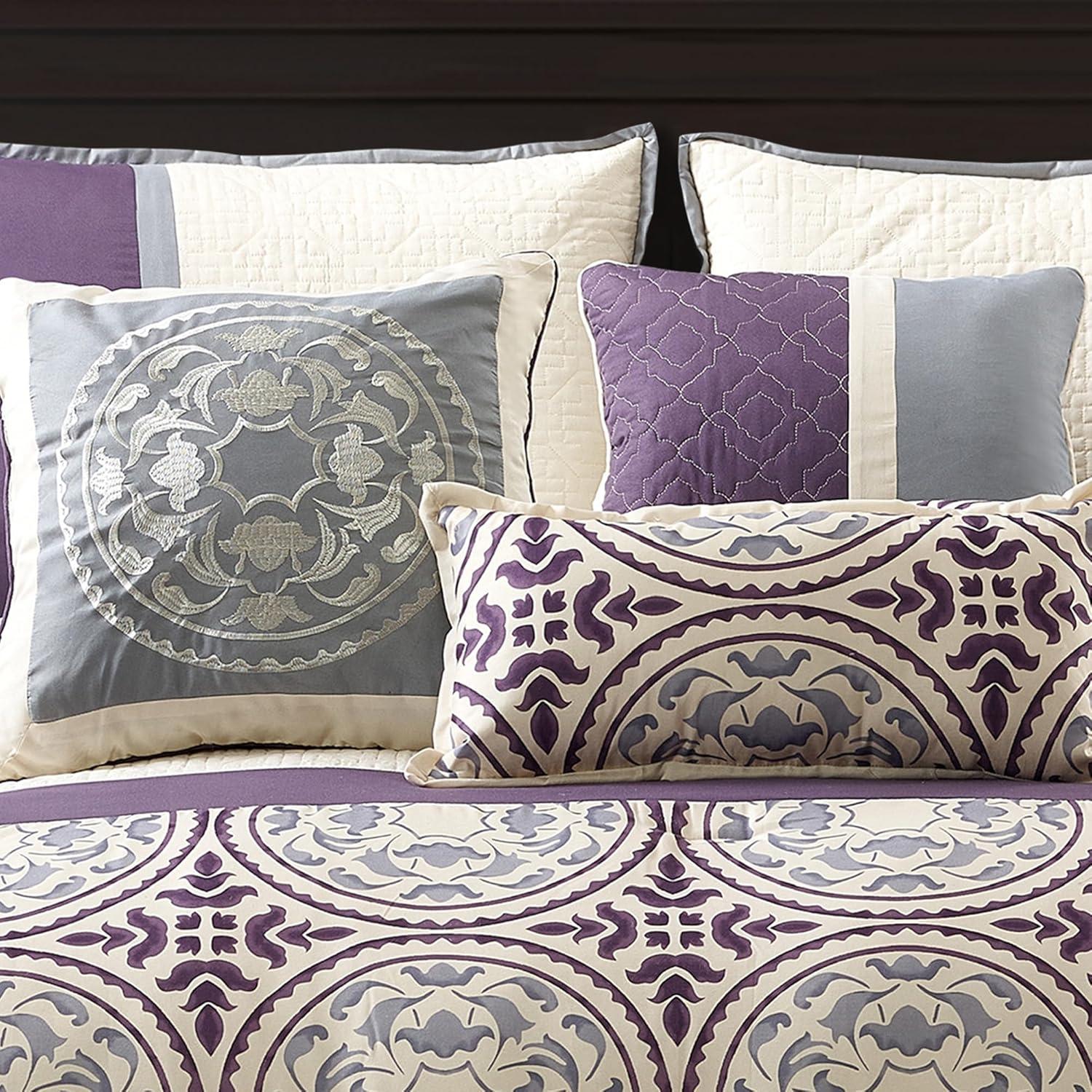 Nanshing 7pc Queen Camila Comforter Set Purple