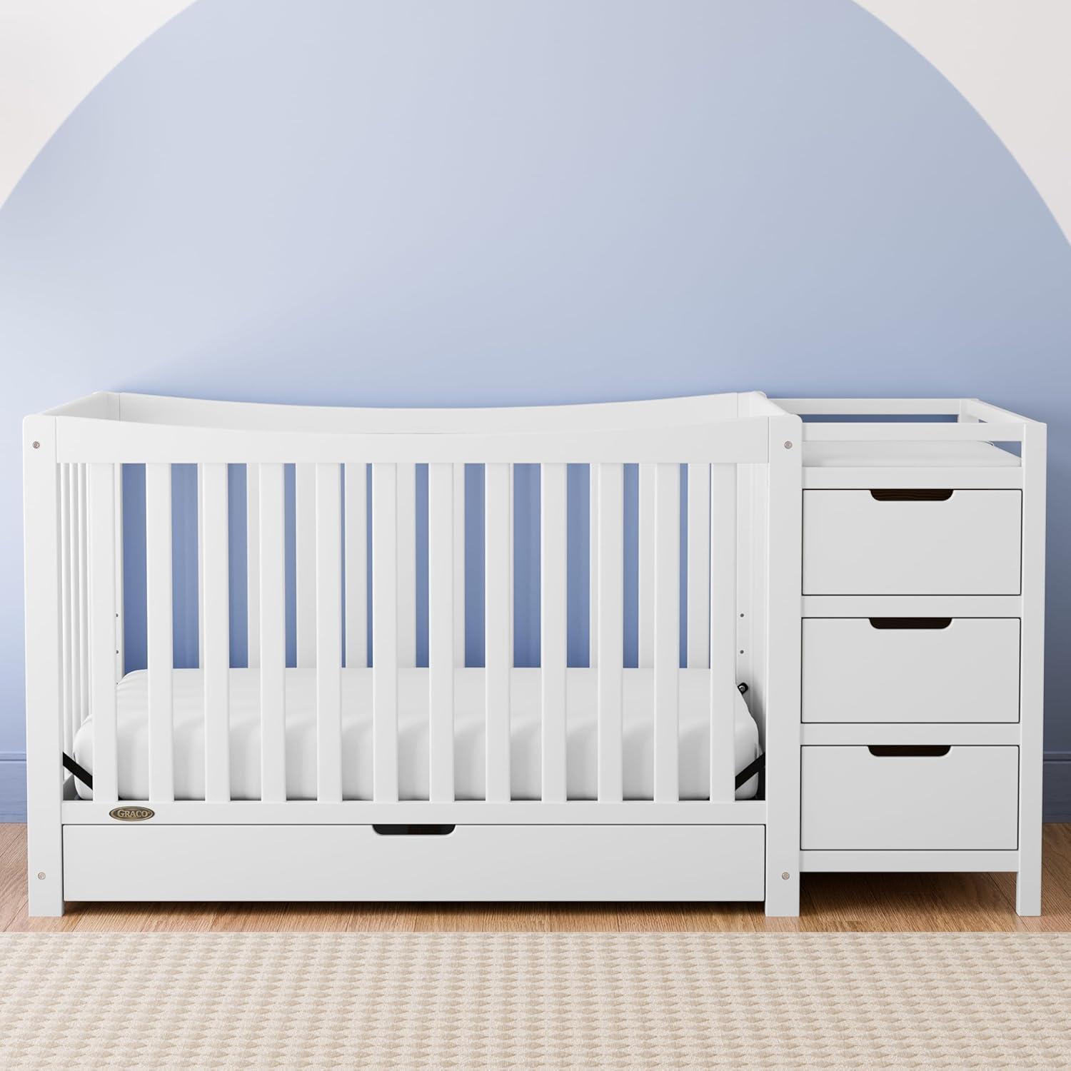 Graco Remi 4-in-1 Convertible Crib and Changer with Storage