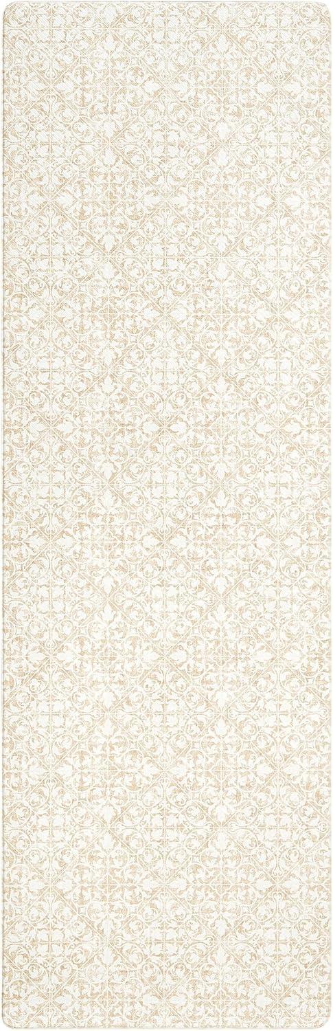 Town & Country Living TOWN & COUNTRY BASICS Comfort Plus Non-Slip Backing Vintage Medallion Tile Anti Fatigue Comfort Mat