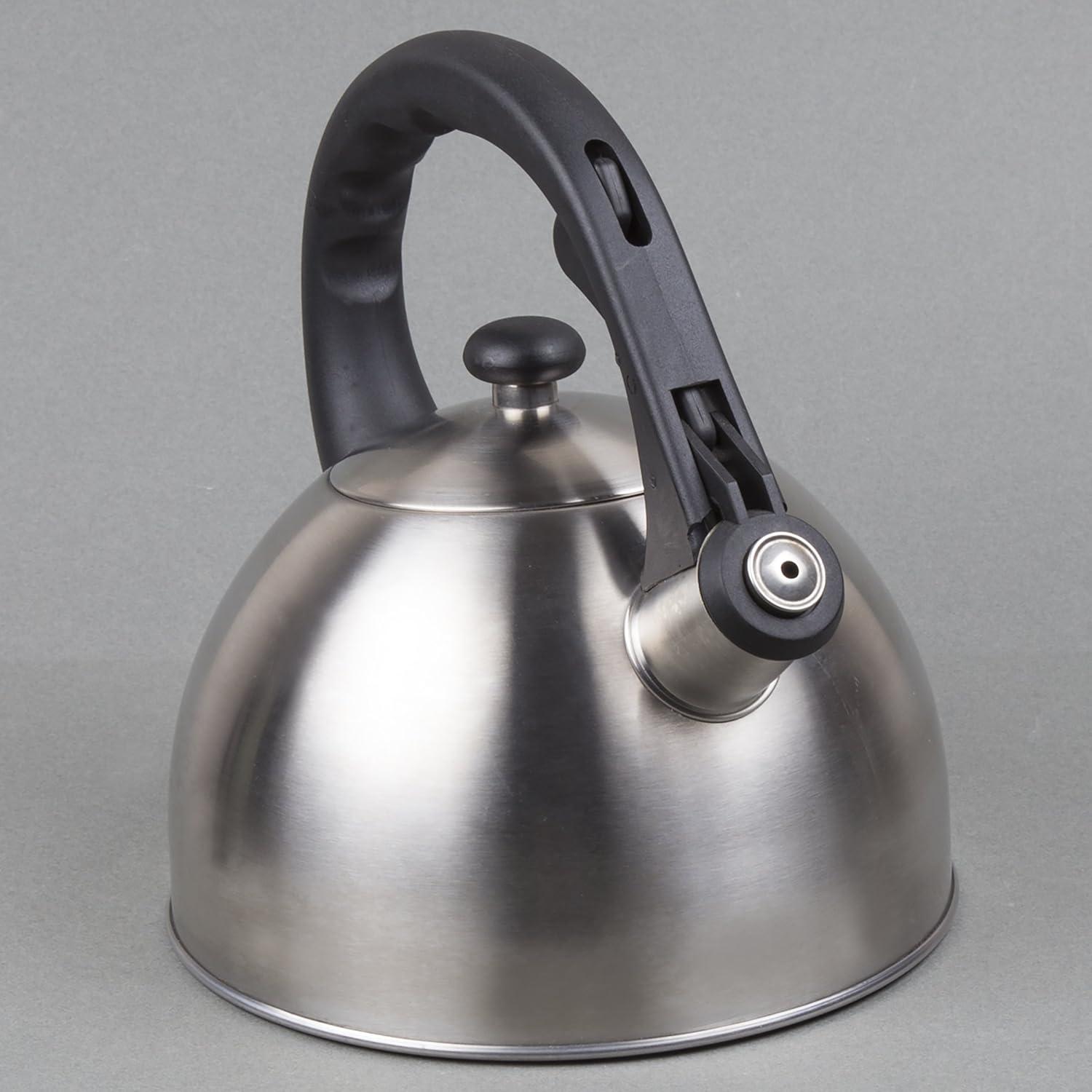 Satin Splendor 2.8 Quart Stainless Steel Whistling Tea Kettle