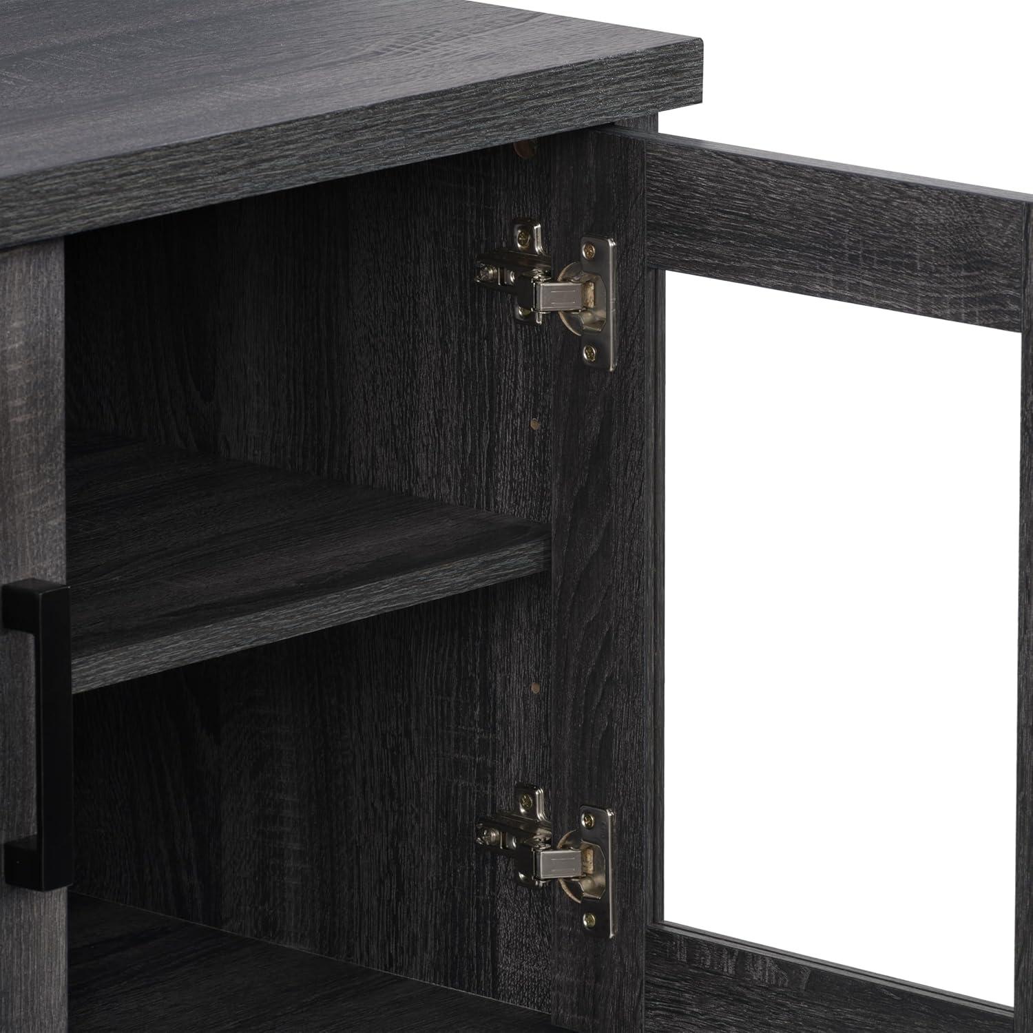 Fremont TV Stand for TVs up to 95" with Glass Cabinets - CorLiving