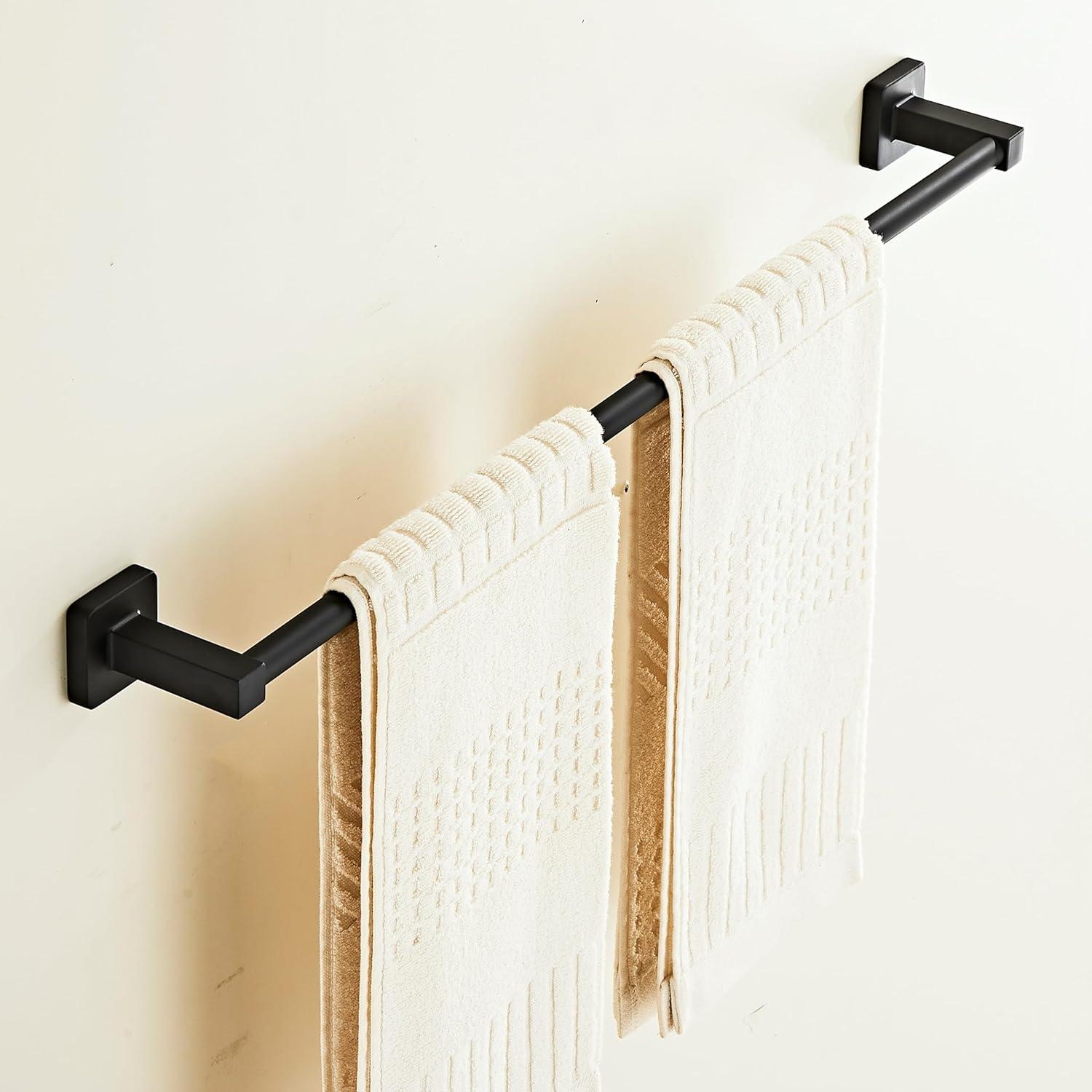 Delta Ara 24 in. Wall Mount Towel Bar Bath Hardware Accessory in Matte Black 77524-BL