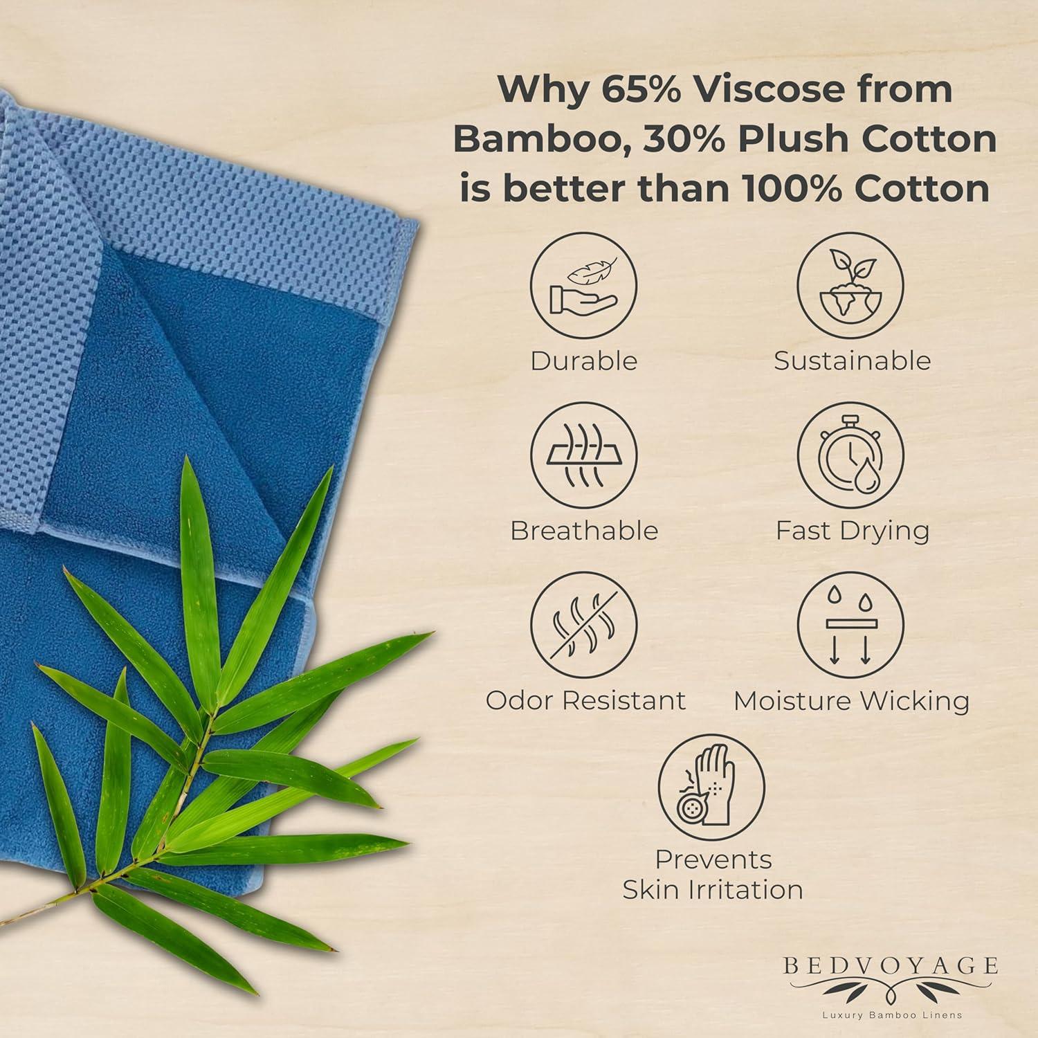 Viscose Made from Bamboo Luxury Bath Towel Indigo - BedVoyage