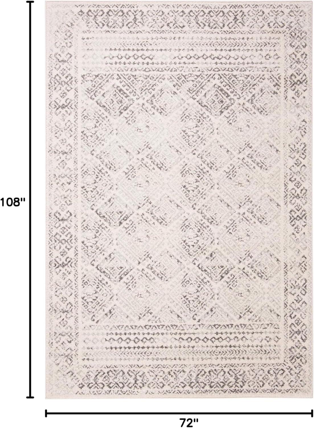 Tulum TUL264 Power Loomed Indoor Area Rug - Ivory/Grey - 6'x9' - Safavieh