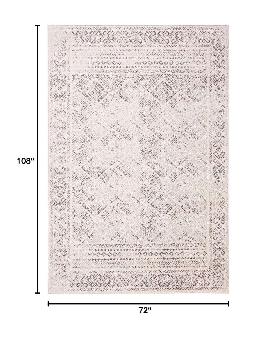 Tulum TUL264 Power Loomed Indoor Area Rug - Ivory/Grey - 6'x9' - Safavieh