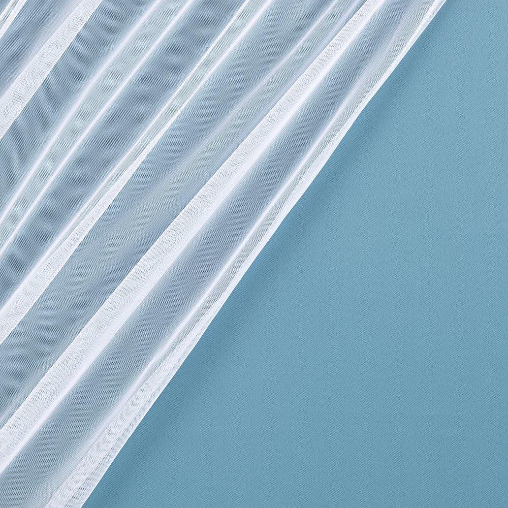 Set of 2 (63"x52") Caterina Layered Solid Blackout with Sheer Top Curtain Panels Blue Blue - Exclusive Home