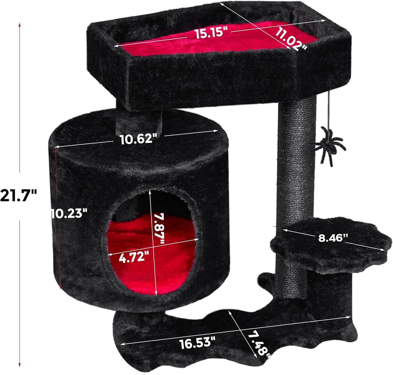 Gothic Cat Tree with Coffin, Gothic Cat Tower with Condo