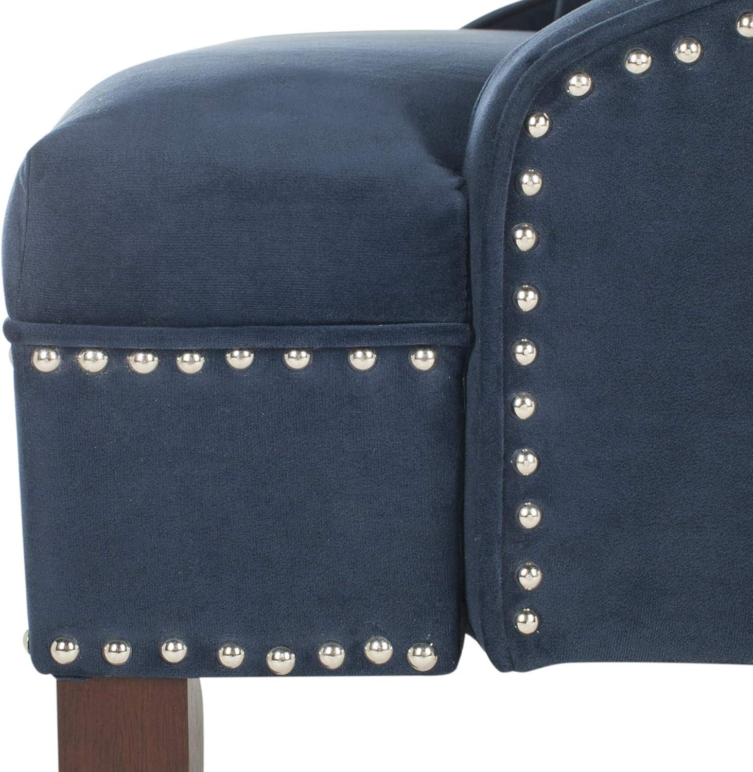 Zoey Settee with Silver Nailheads  - Safavieh