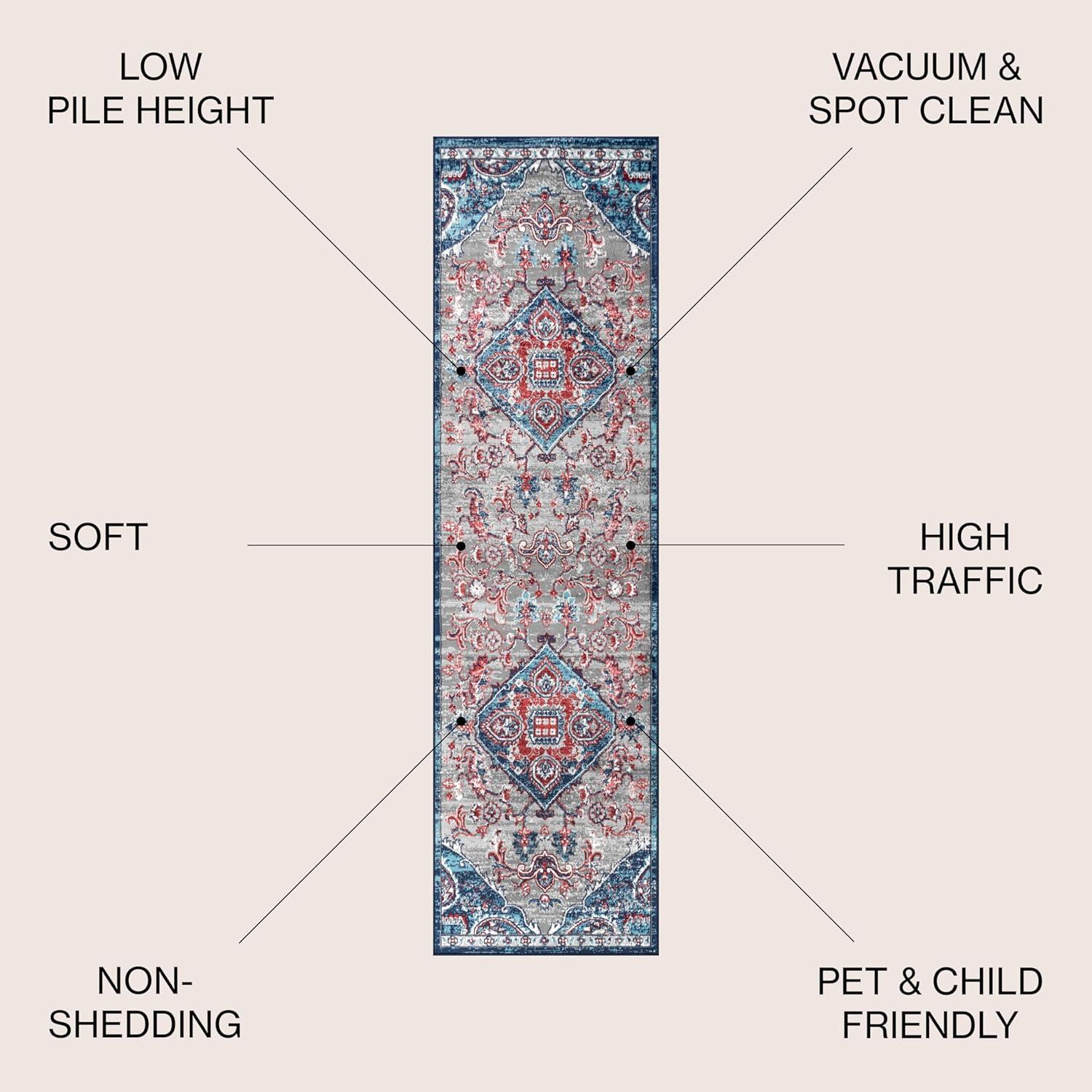 Modern Persian Vintage Medallion Runner Rug - JONATHAN Y