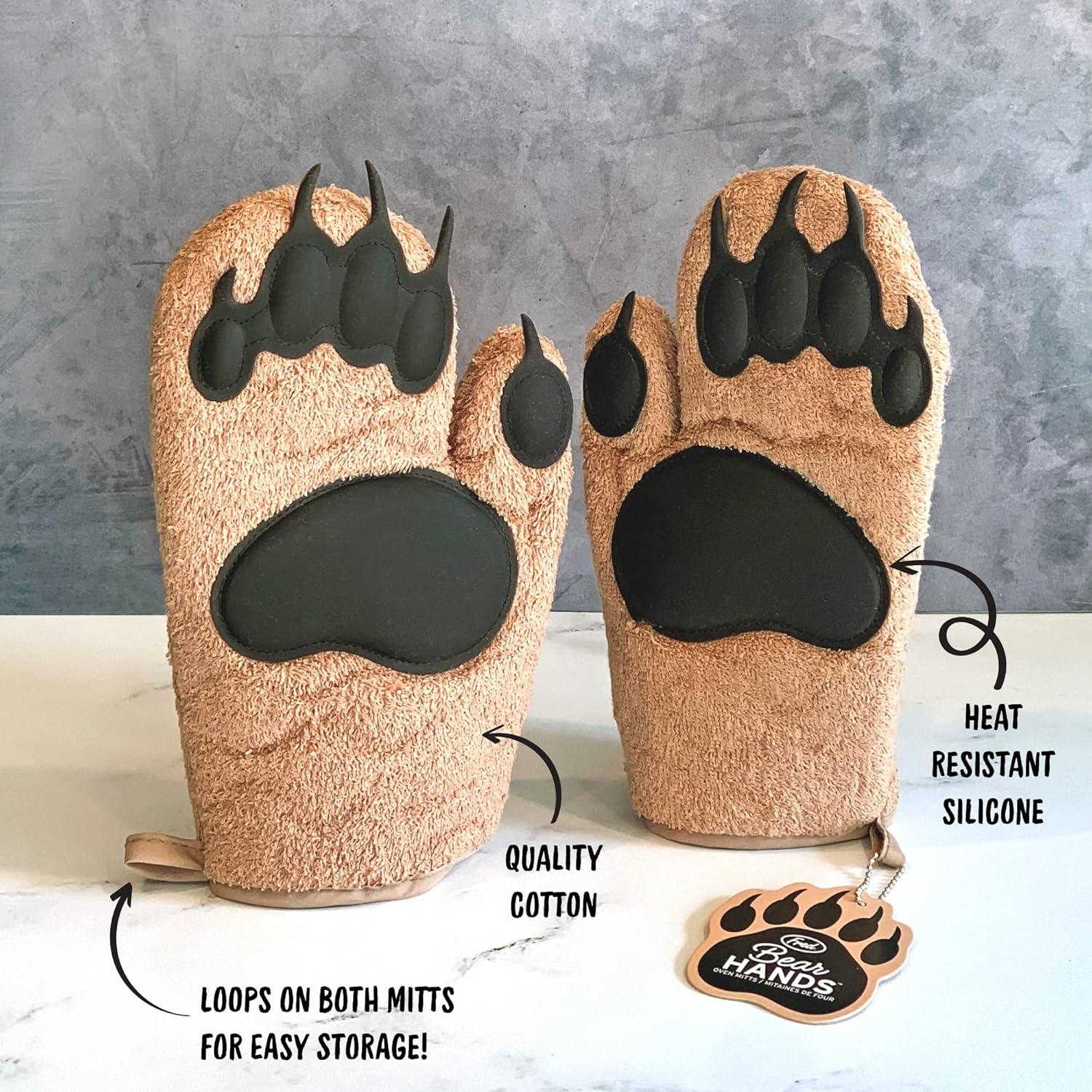 Fred & Friends POLAR BEAR HANDS Oven Mitts, Medium