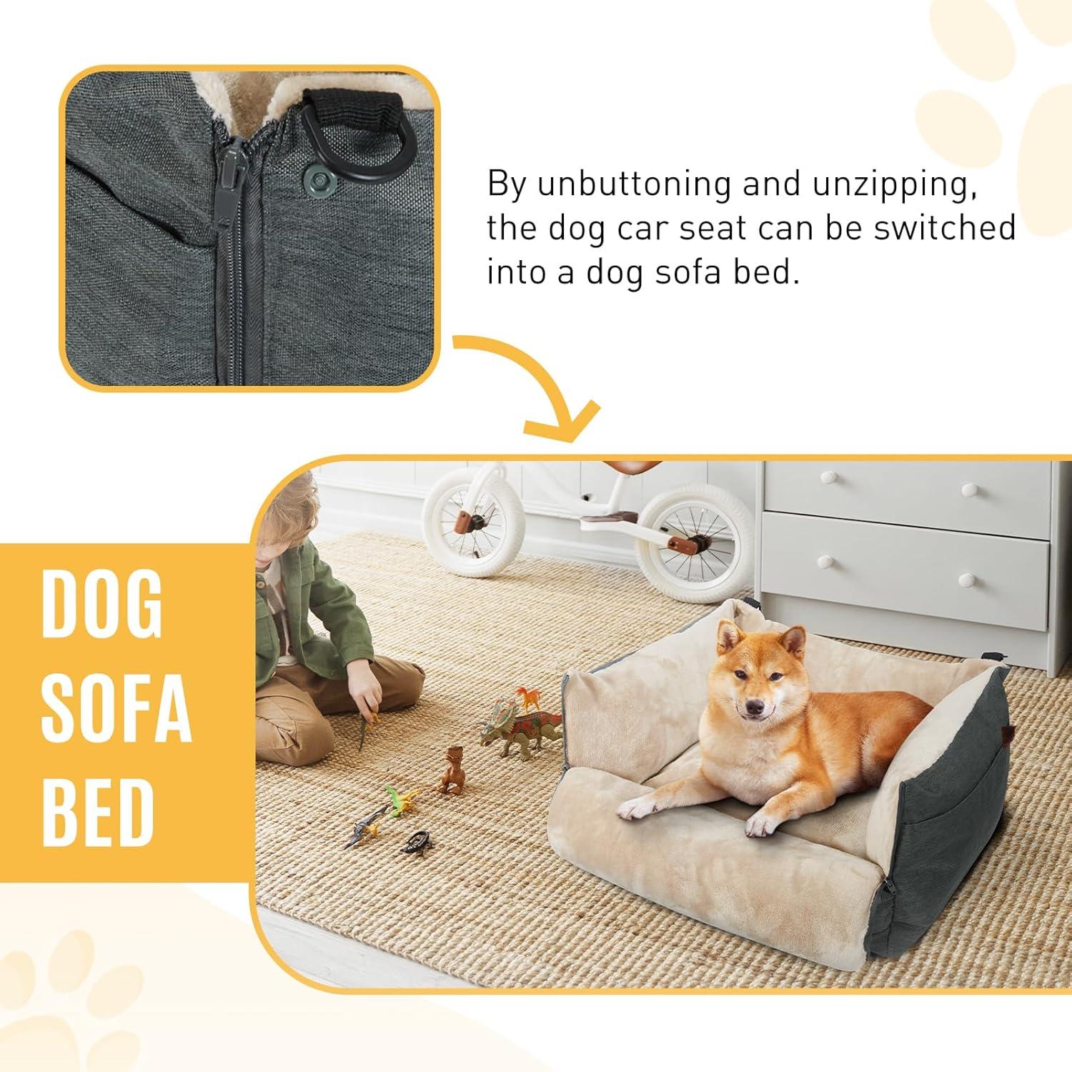 ATCHISON Detachable Washable and Waterproof Puppy Booster Car seat Soft Portable Dog Bed