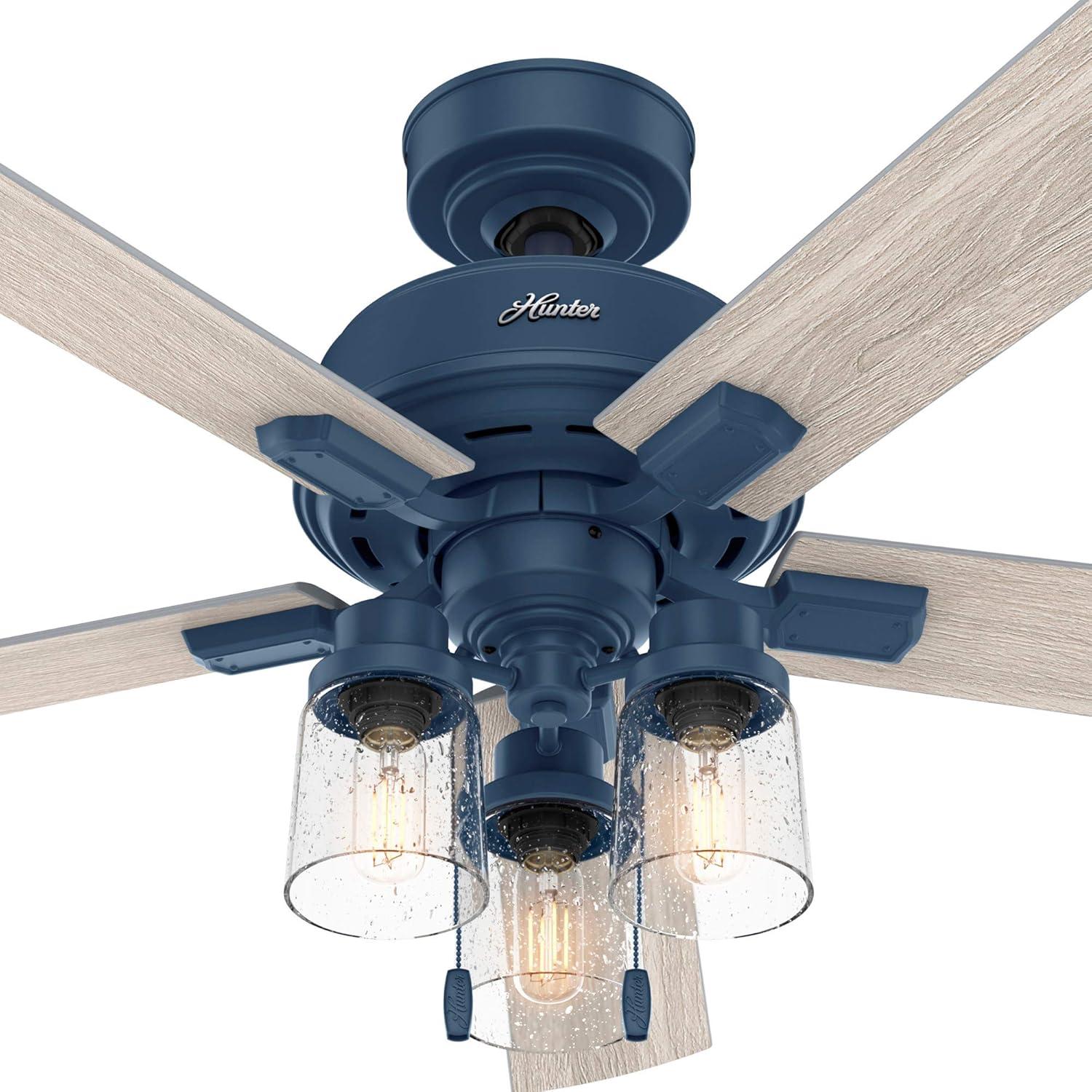 52" Hartland 5 - Blade Standard Ceiling Fan with Pull Chain and Light Kit Included