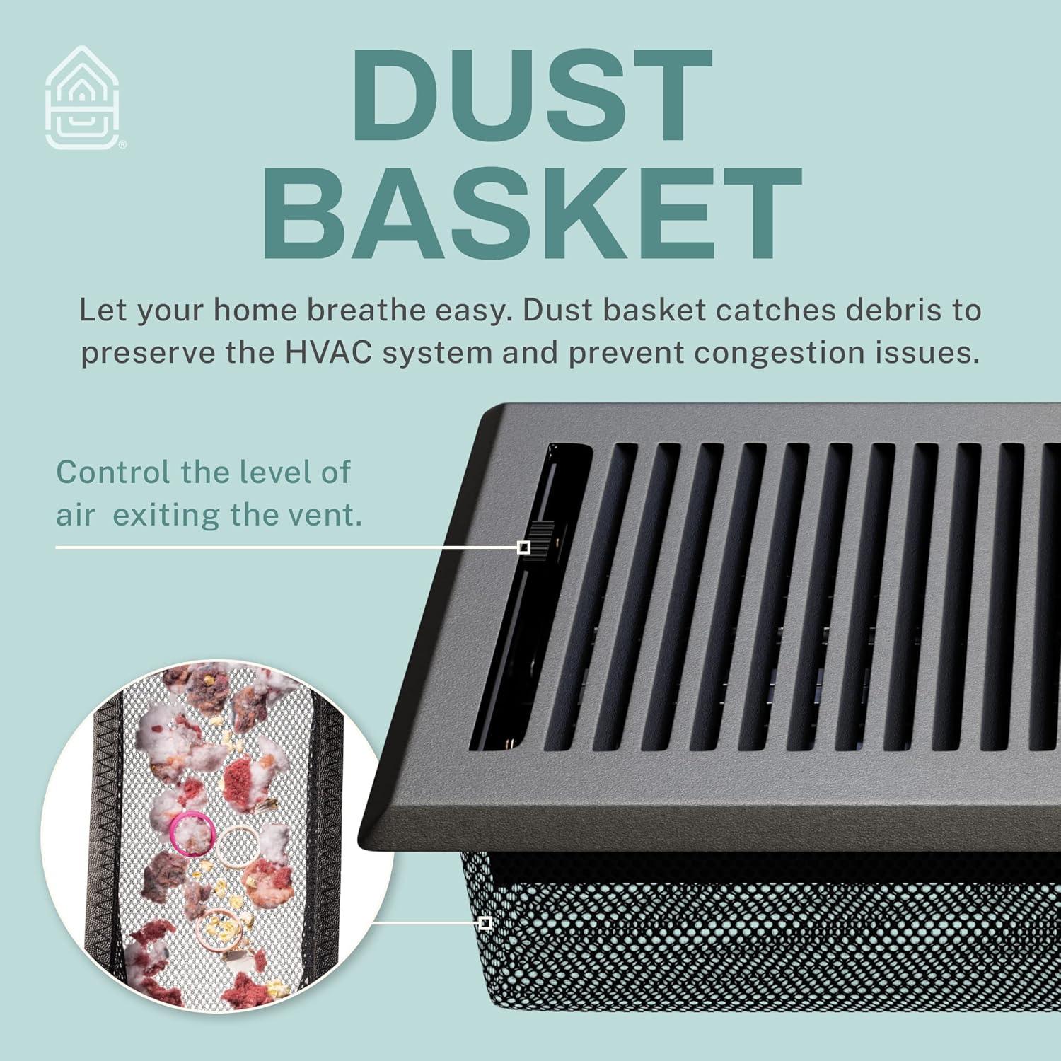 Contemporary Floor Vent Cover Register With Mesh Net