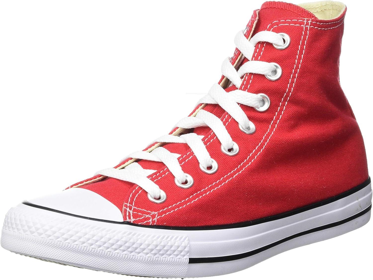 Converse Unisex Chuck Taylor Canvas High Top Shoes Red 6.5 Women/4.5 Men