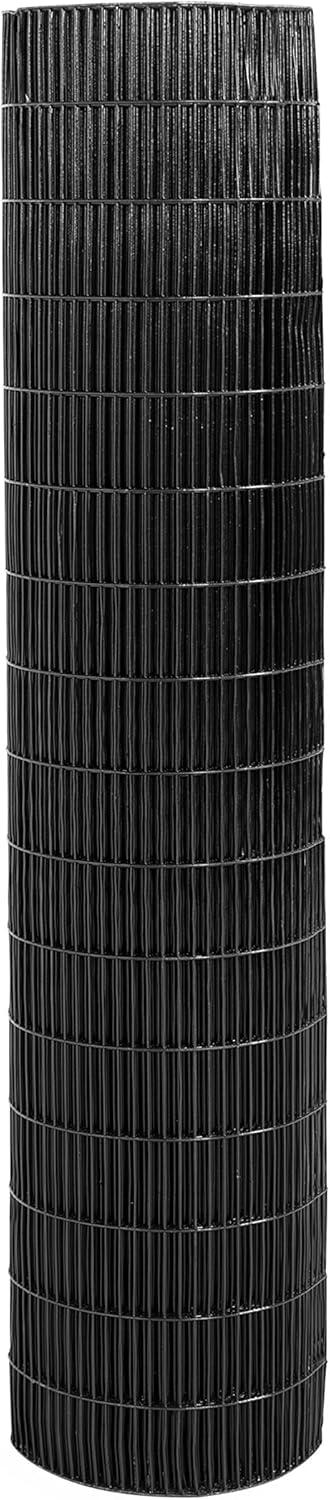 Fencer Wire 16 Gauge Black Vinyl Coated Welded Wire Mesh Size 0.5 inch by 3 inch (4 ft. x 50 ft.)