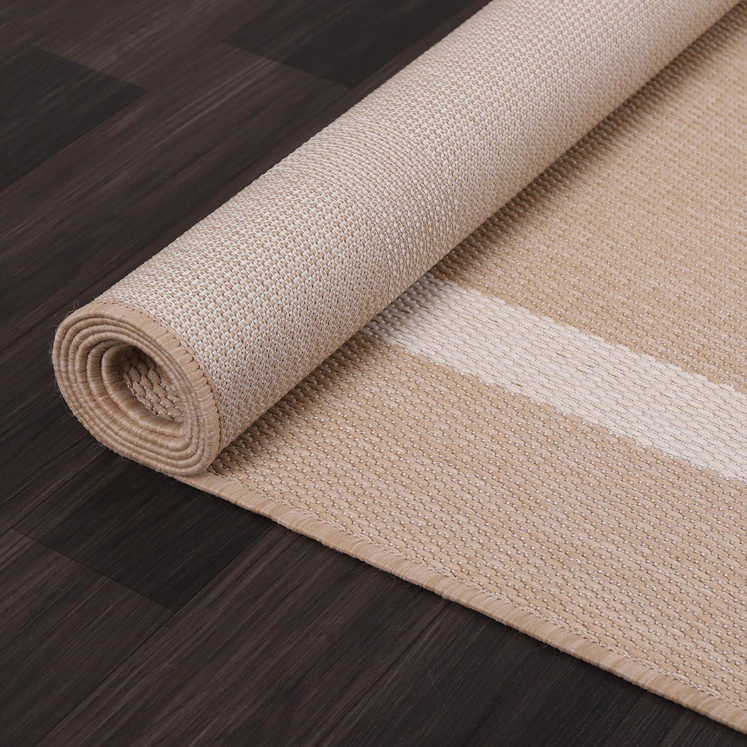 Unique Loom 6' 1 x 9' 0 Rectangle Indoor/Outdoor Border Blue Area Rug
