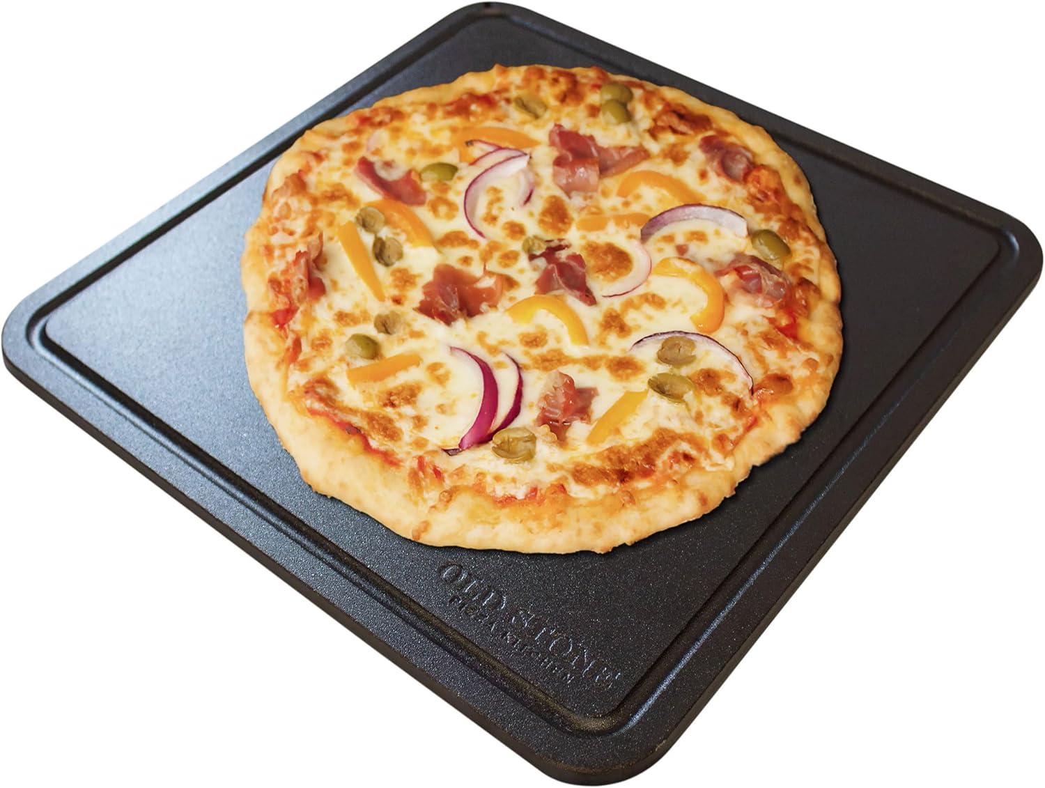 Old Stone Pizza Kitchen Pizza Steel with Moat, 14x14-Inch