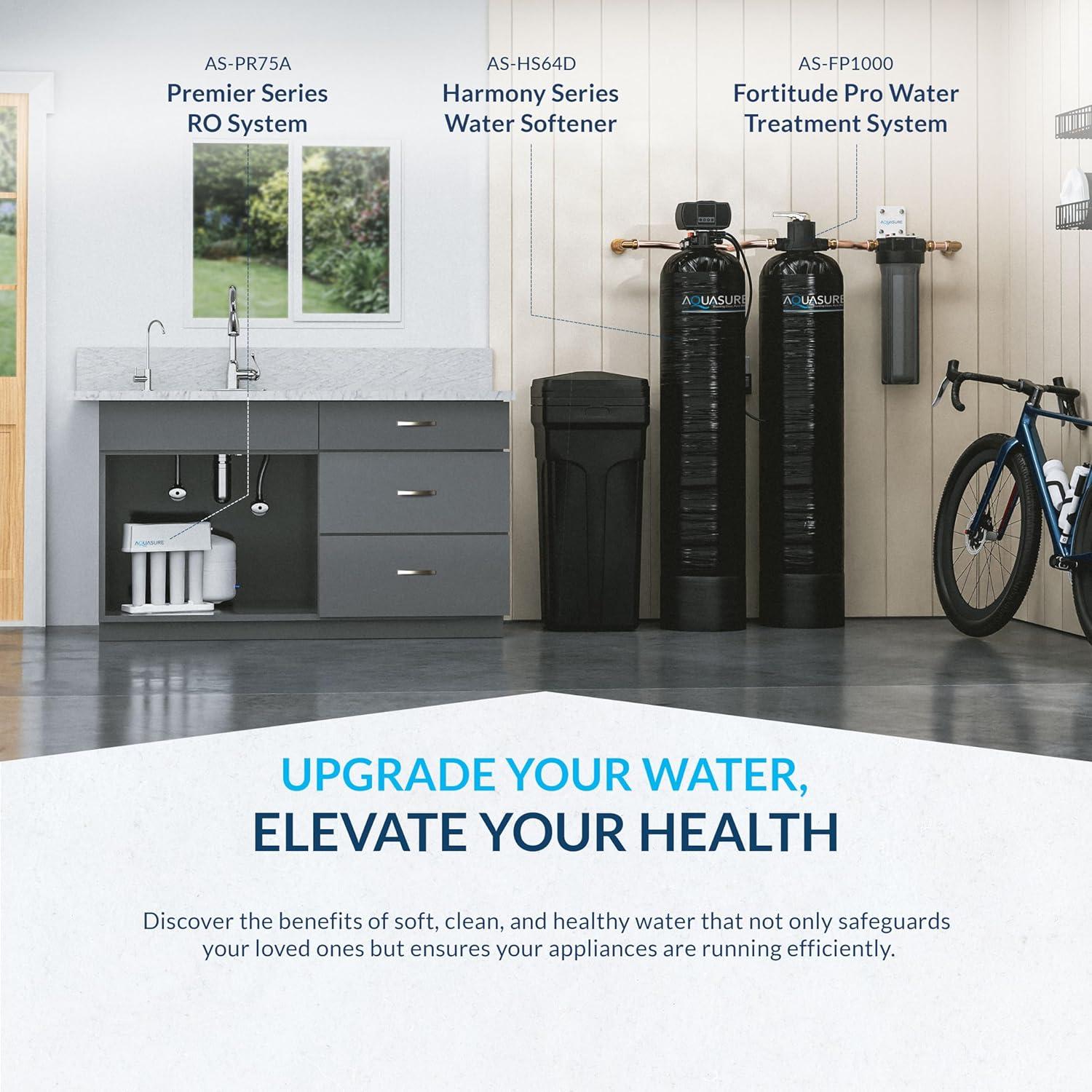 Aquasure Harmony Series 48,000 Grains Whole House Water Softener for 3-4 bathrooms (AS-HS48D)