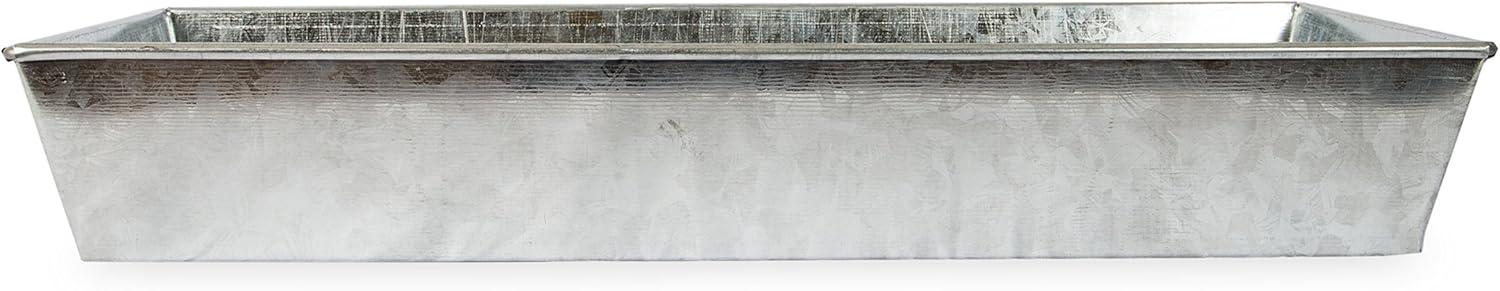 Antique Galvanized Steel Rectangular Herb & Plant Tray - 20in