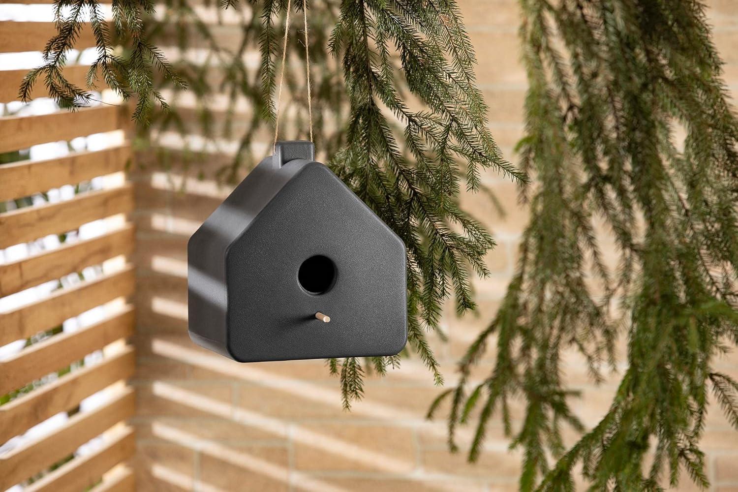 Dalya Dark Gray Scandinavian Decorative Birdhouse