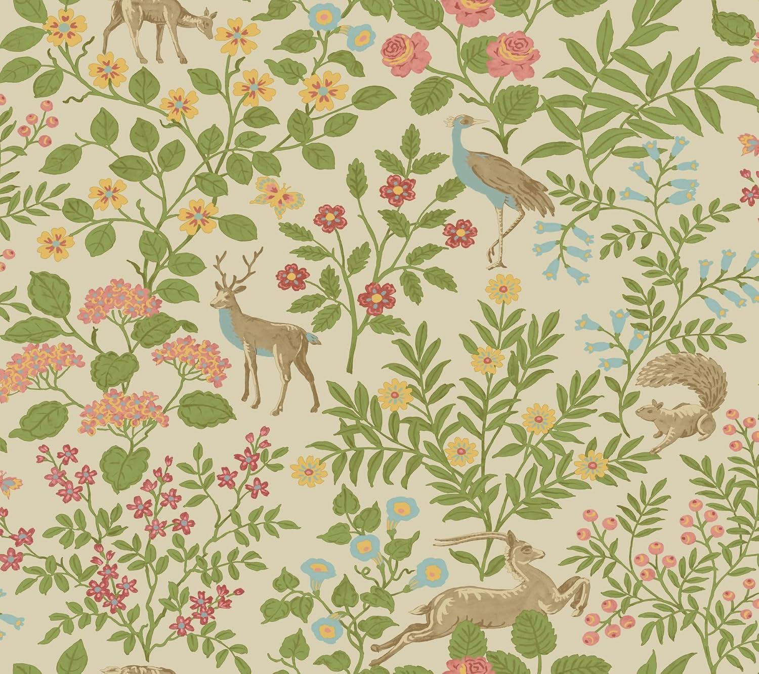 Woodland Floral Peel & Stick Wallpaper