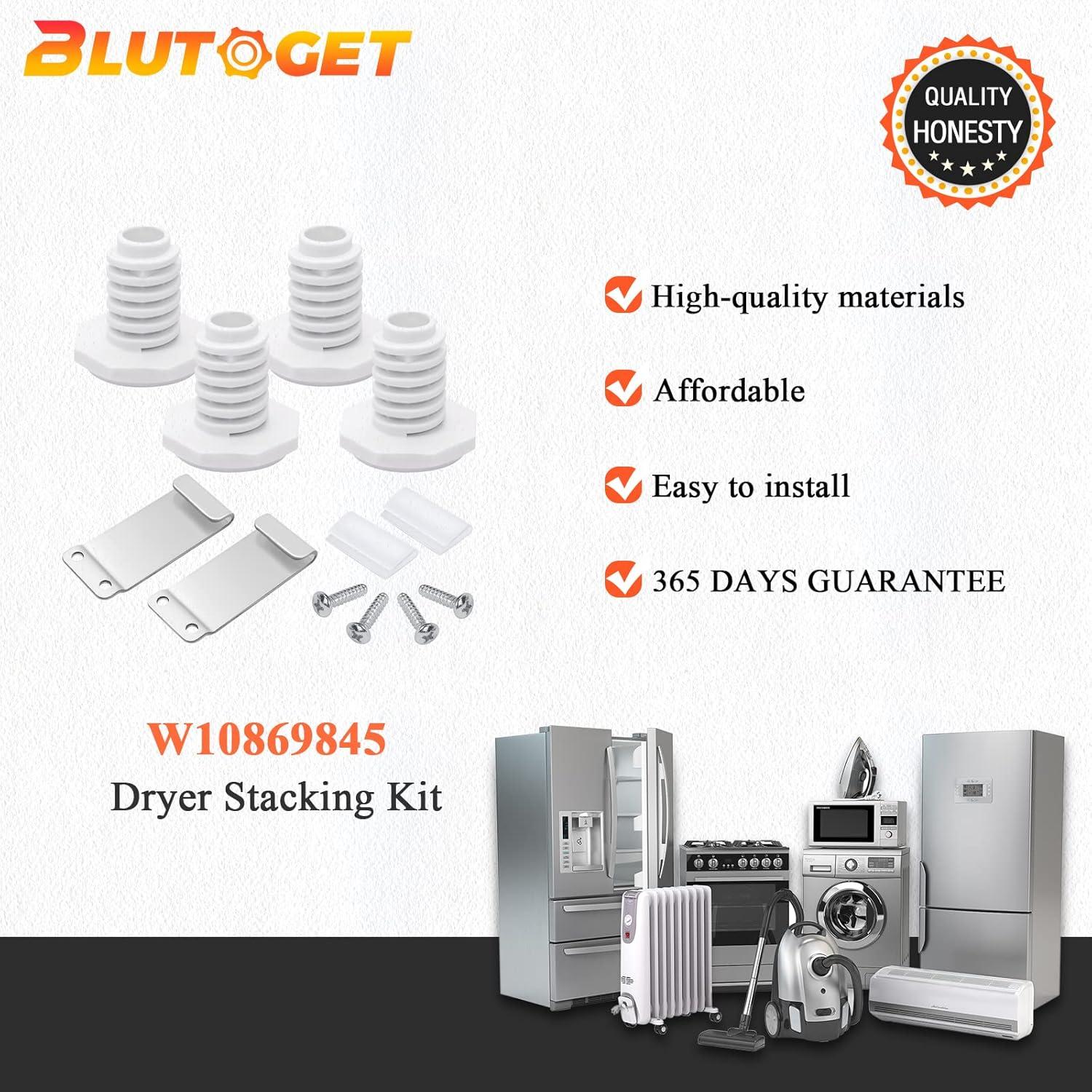 W10869845 Dryer Stacking Kit for Whirlpool & Maytag dryers & Long Vent Dryers, Replaces AP6047938, W10298318RP, W10761316, W10298318, PS3407625
