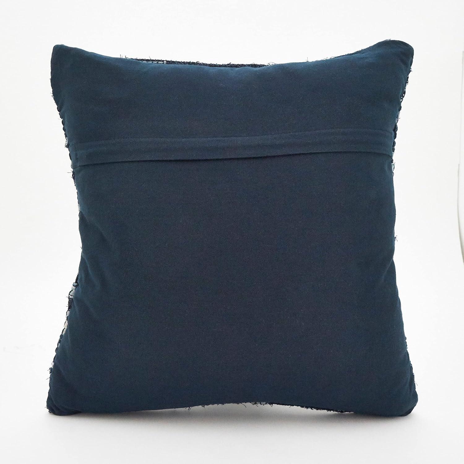 Oversize Down Filled Denim Chindi Throw Pillow - Saro Lifestyle