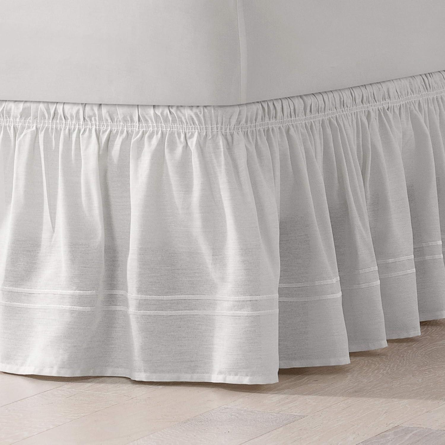 Wrap Around Baratta Stitch Ruffled Bed Skirt - EasyFit™