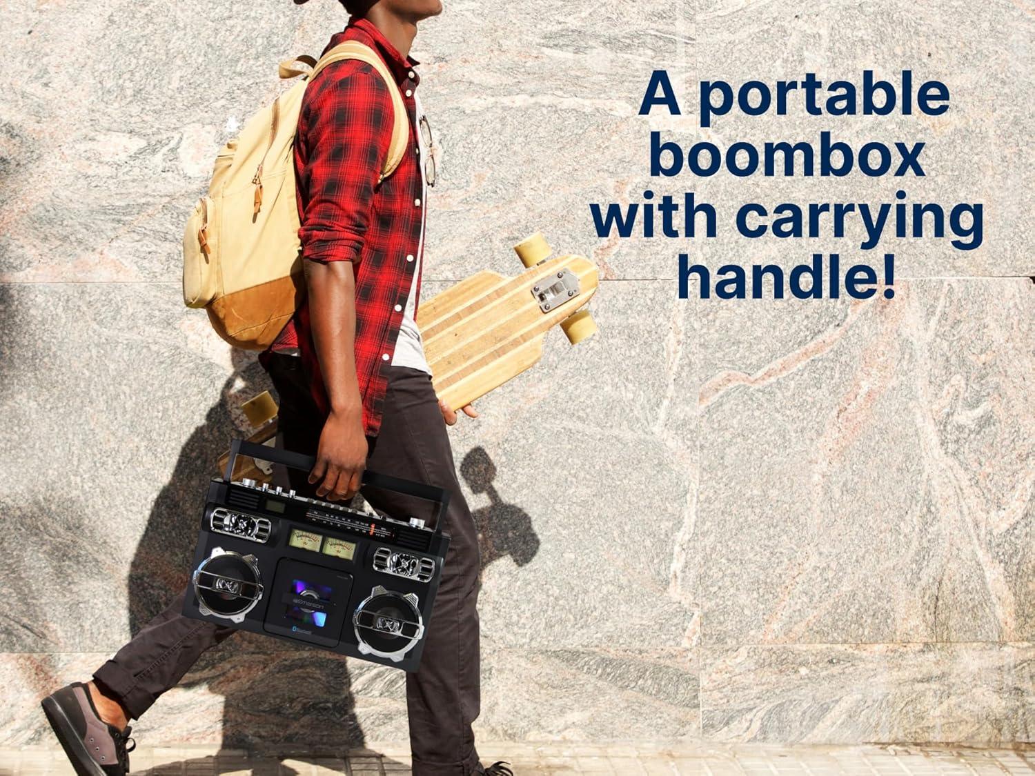 Emerson® Bluetooth® CD/Radio Retro Boom Box, Black, EPB-3004