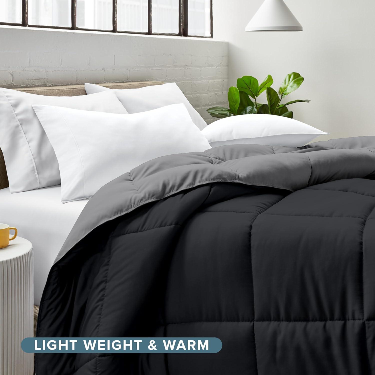 Bare Home Premium Ultra Soft Modern & Contemporary Box Stitch Comforter