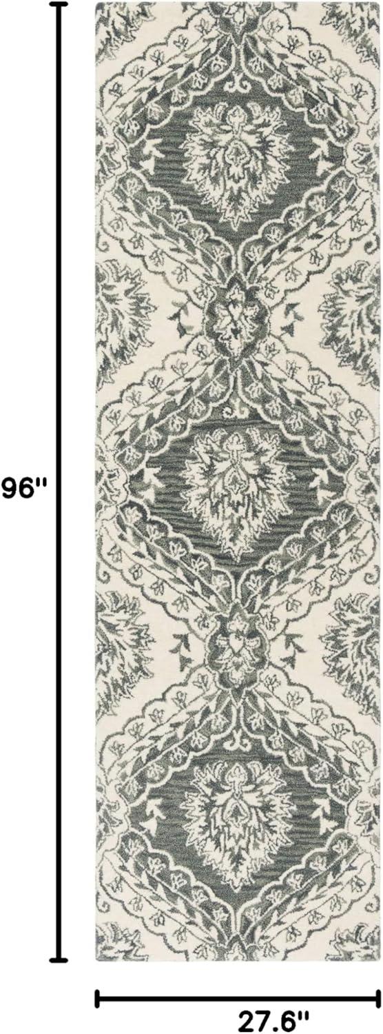Blossom BLM601 Hand Tufted Runner Rug - Blue/Ivory - 2'3"x8' - Safavieh.