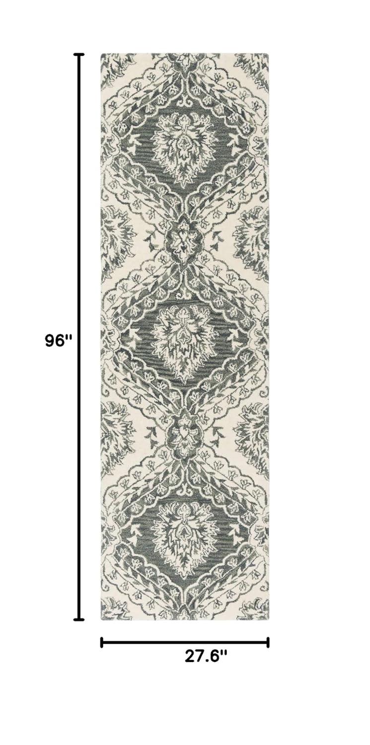 Blossom BLM601 Hand Tufted Runner Rug - Blue/Ivory - 2'3"x8' - Safavieh.