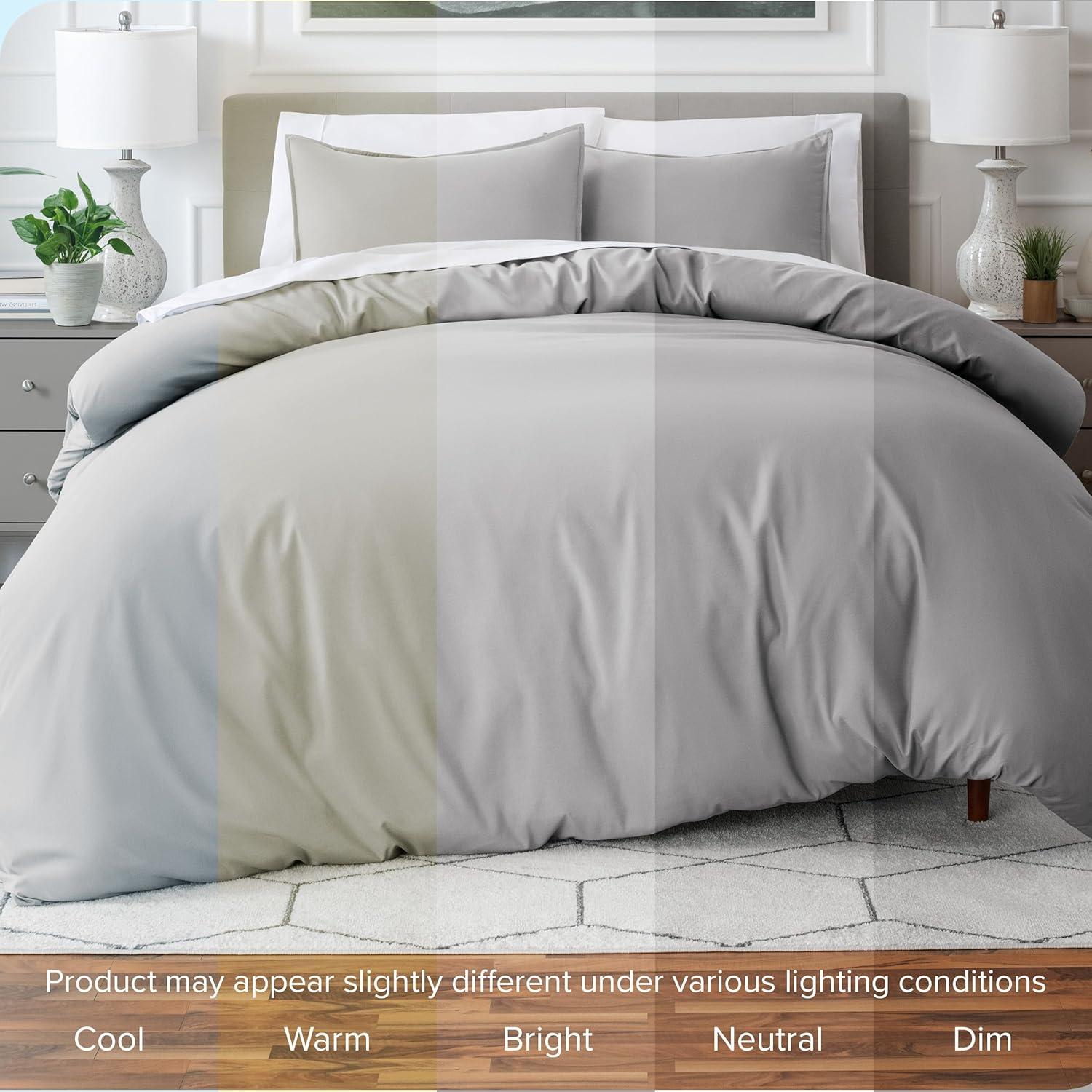 Bare Home Washed Microfiber Duvet Cover Set