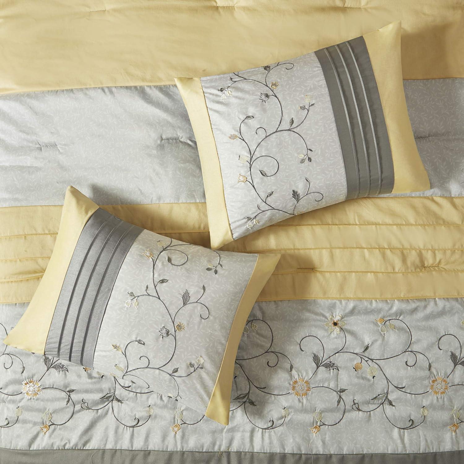 Madison Park Serene Embroidered 7 Piece Comforter Set