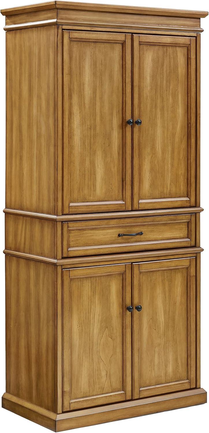 Parsons Pantry Storage Wood/Mahogany - Crosley: Adjustable Shelving, Drawer, Traditional Style