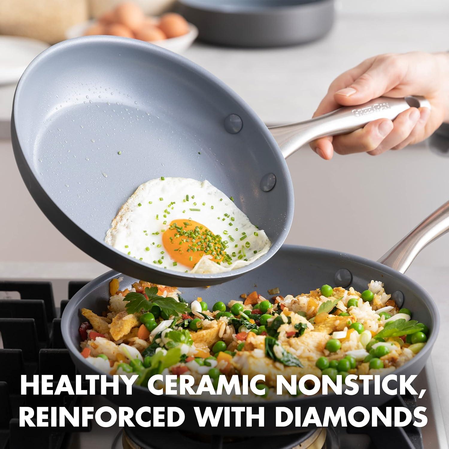 GreenPan Lima Hard-Anodized Healthy Ceramic Nonstick 12 Piece Cookware Set