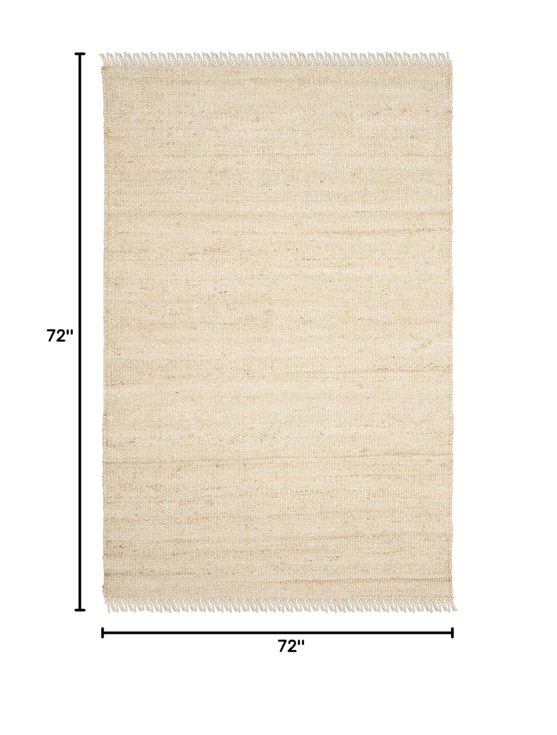 Natural Fiber NF368 Hand Woven Indoor Area Rug - Ivory - 6'x6' - Safavieh.