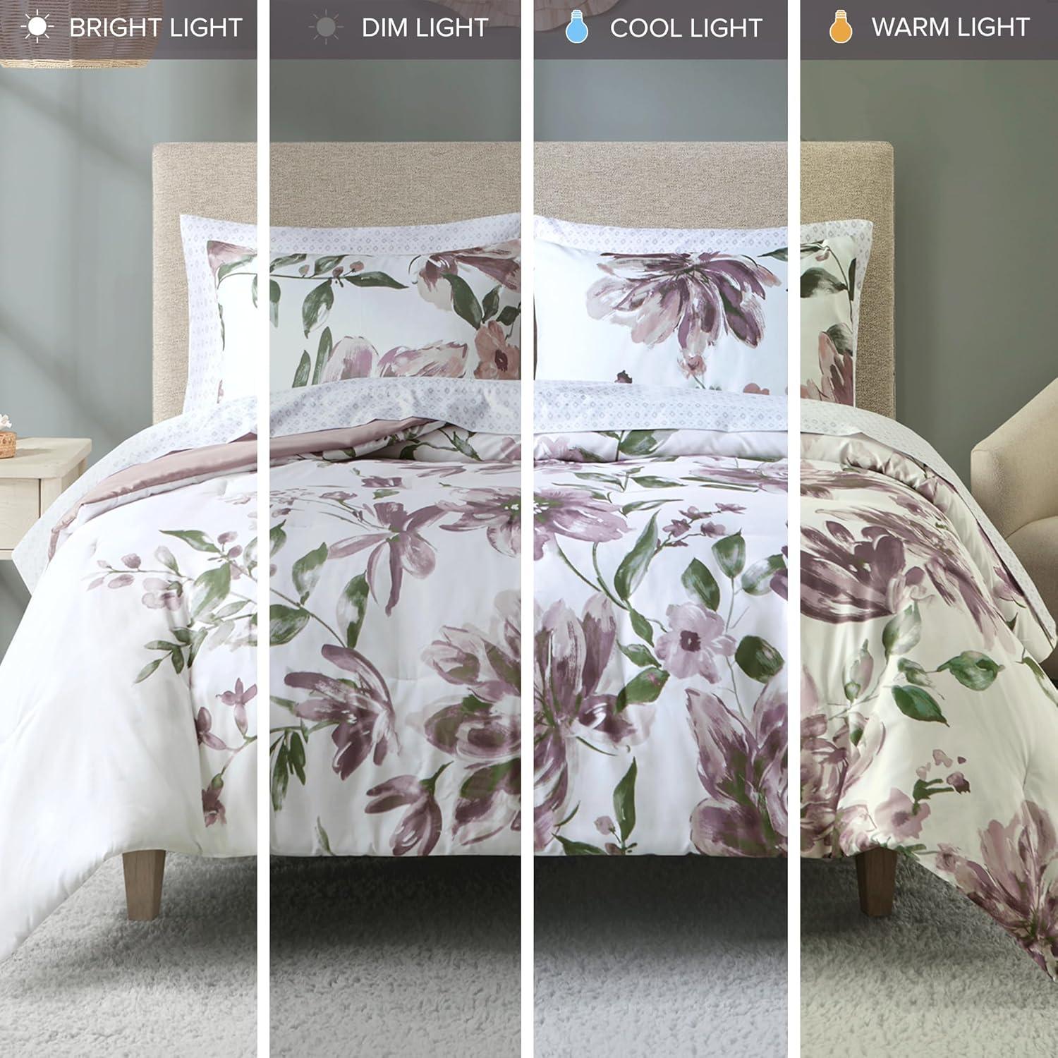 Floral Comforter Set with Bed Sheets