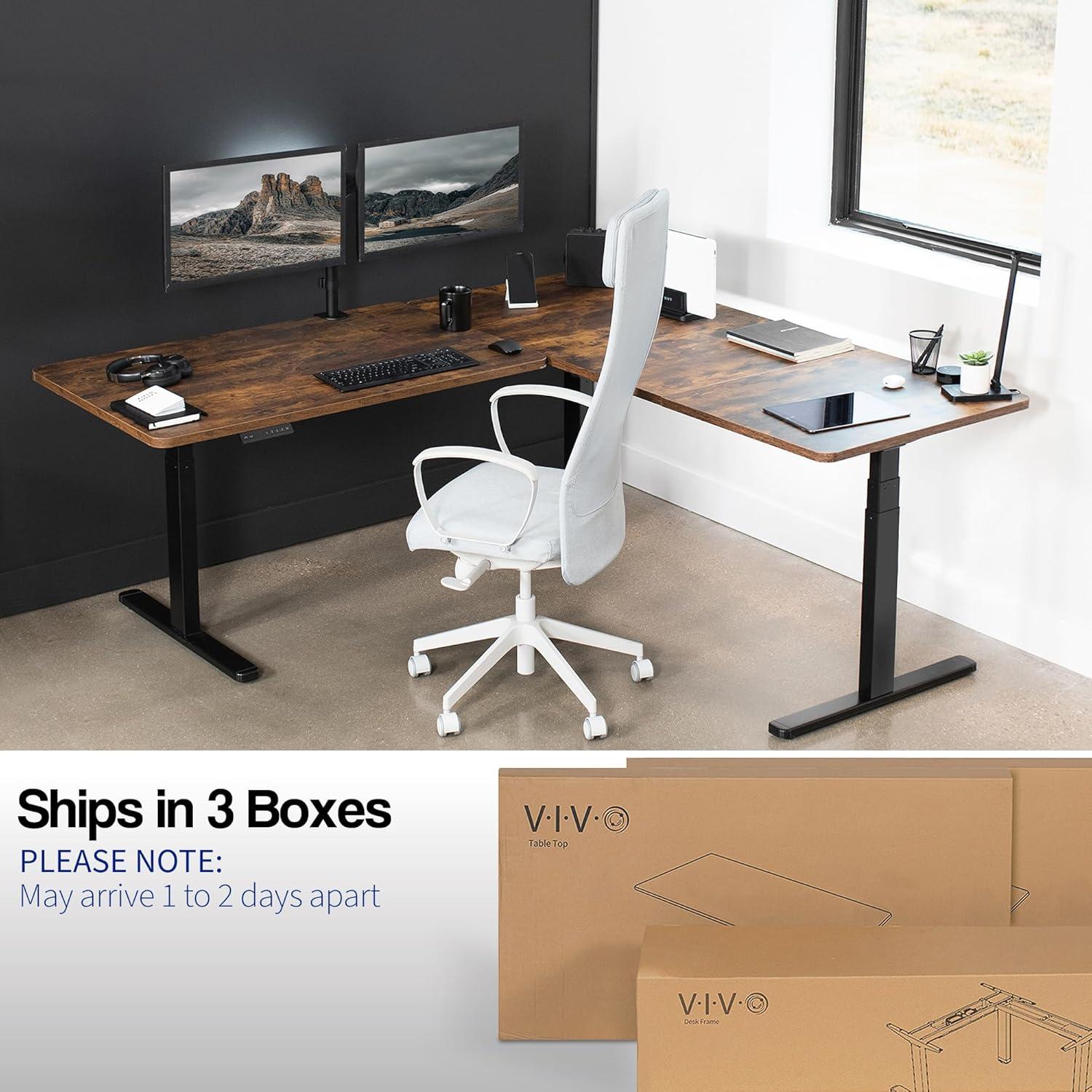 Vivo VIVO Electric 77" x 71" Corner Stand Up Desk, 3E7B Series