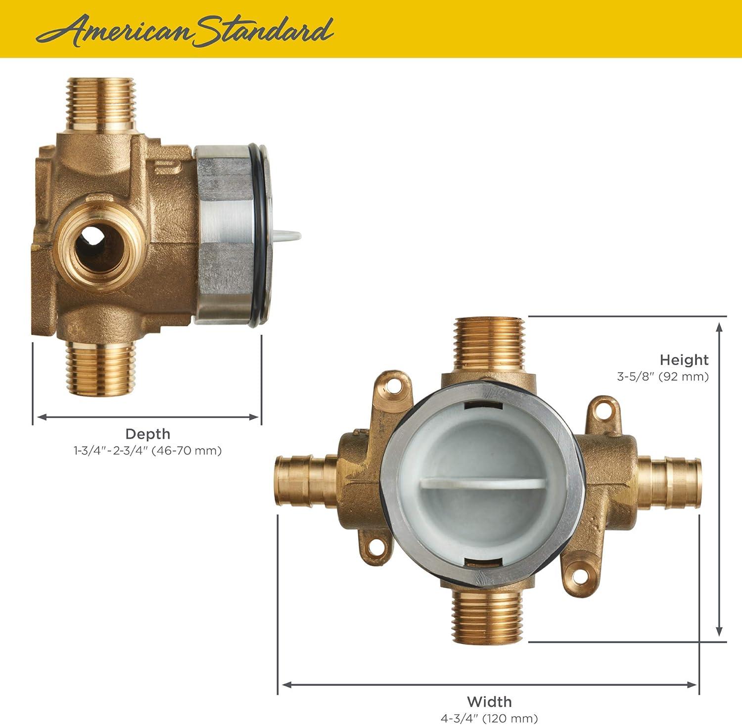 American Standard Flash Shower Rough-In Valve With PEX Inlets/Universal Outlets for Cold Expansion System