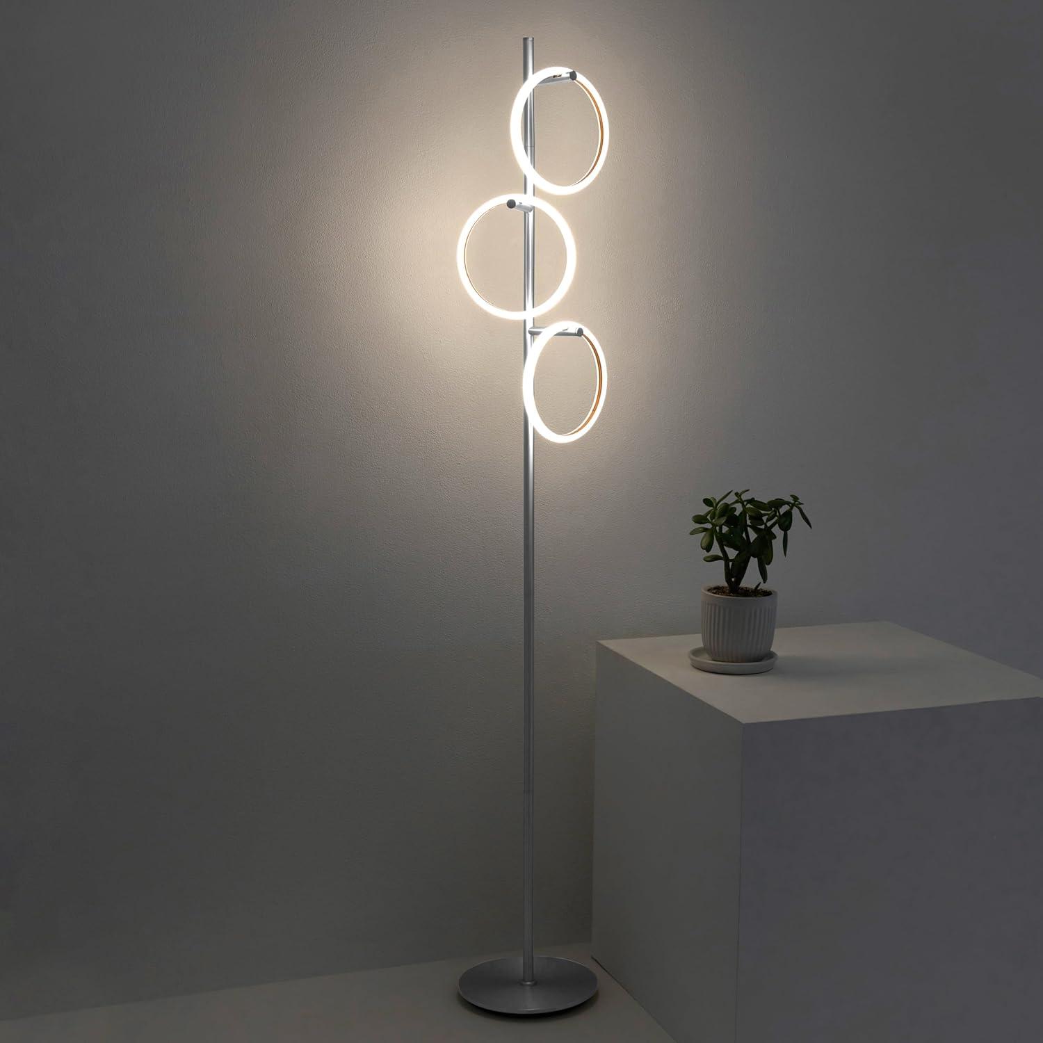Brightech Saturn 66 in. Industrial 3-Light 3-Way Dimming LED Floor Lamp