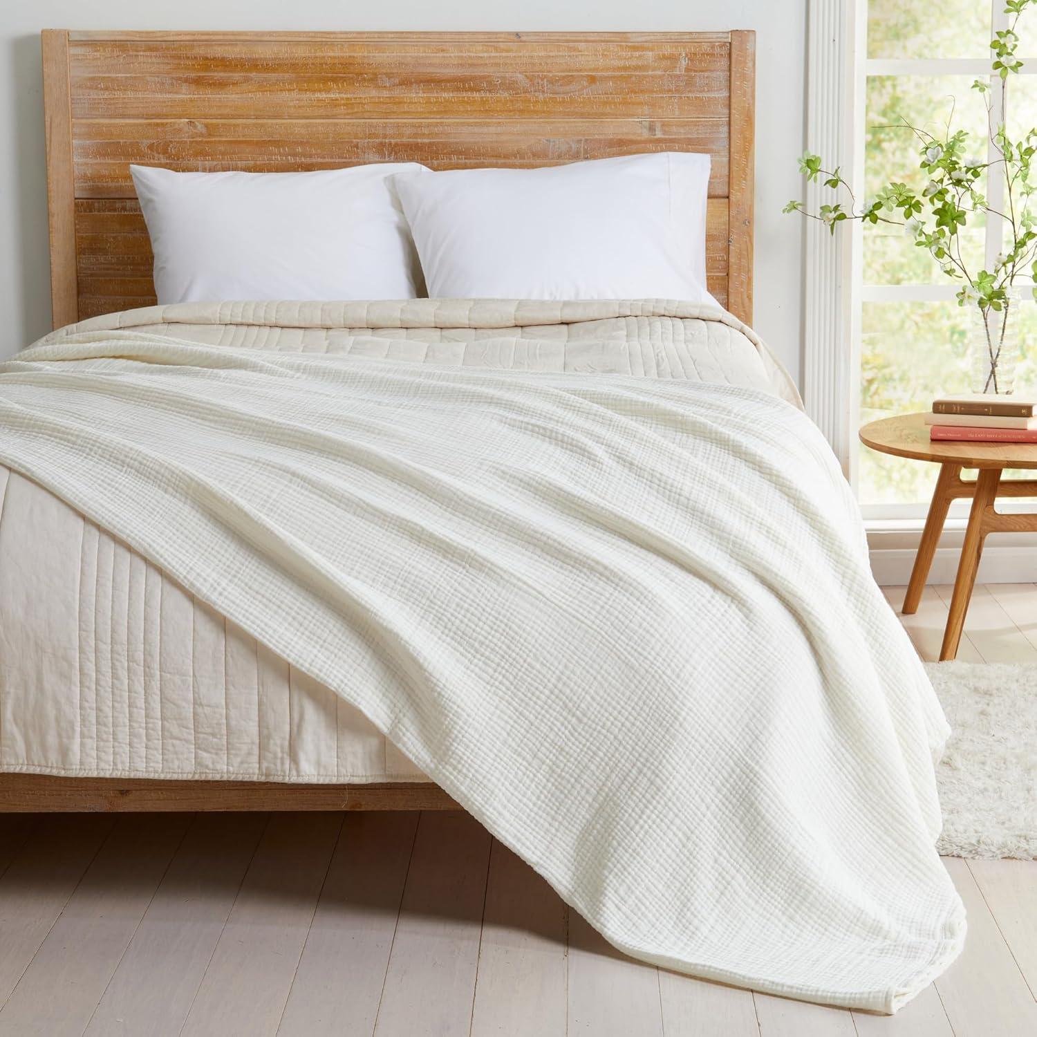 Market & Place 100% Cotton Muslin Bed Blanket