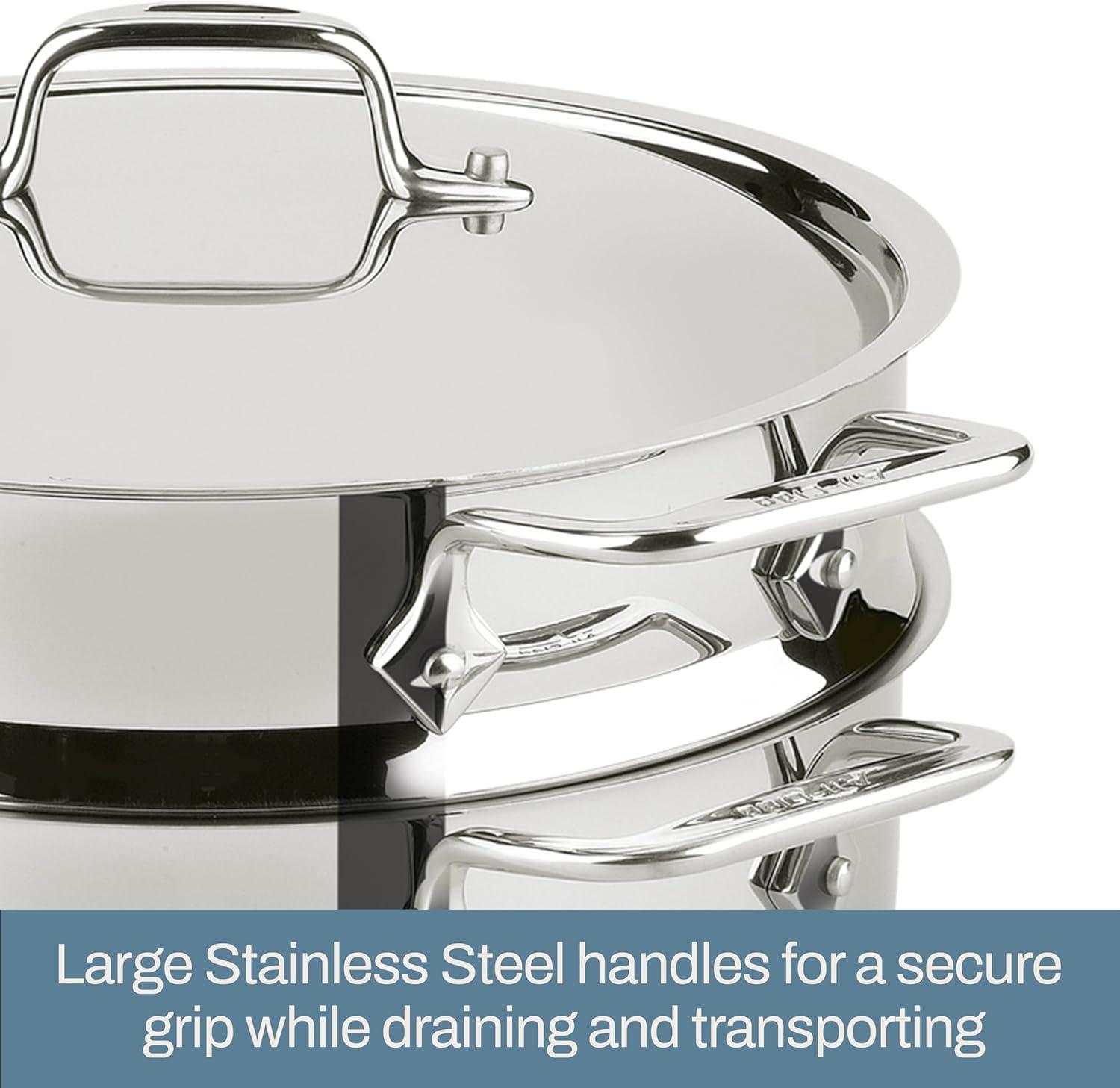 All-Clad 5 Quart Stainless Steel Induction Steamer Pot