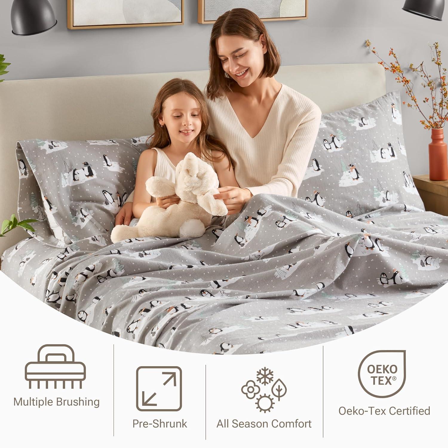 Madison Park Cozy Flannel 100% Cotton Sheet Set